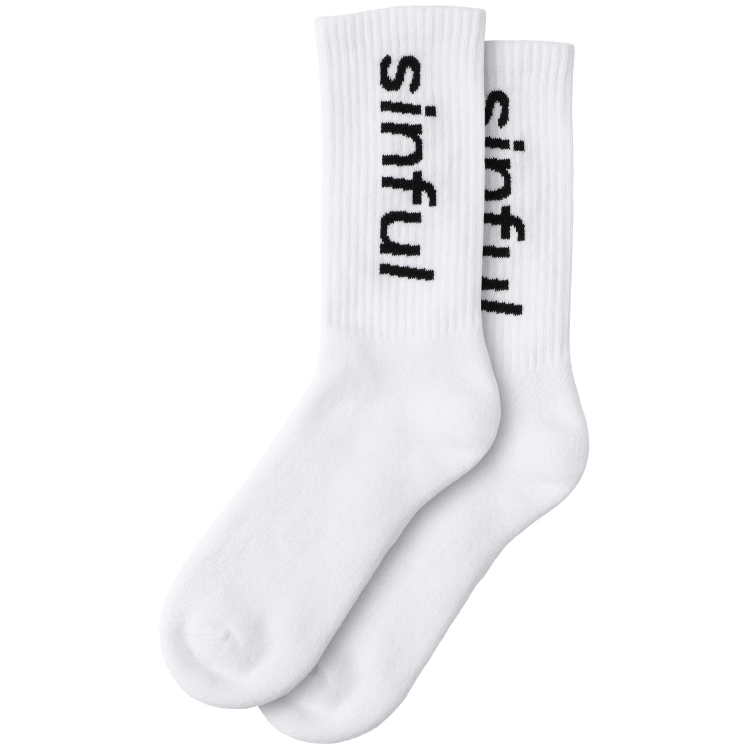 Sinful weiße Logo Socken var 2