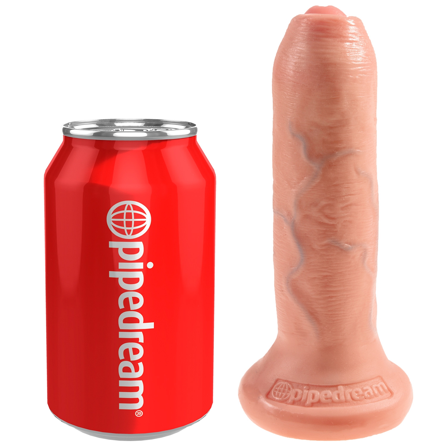 King Cock Uncut Realistisk Dildo 18,5 cm 1
