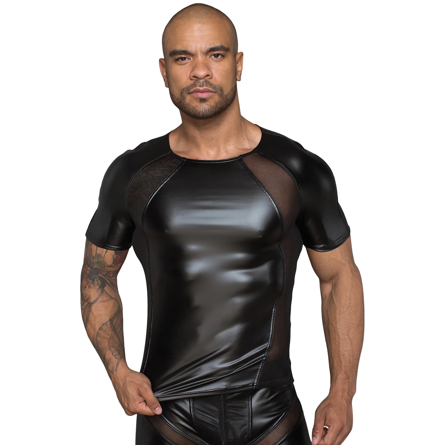 Noir Handmade Powerwetlook T-shirt var 1