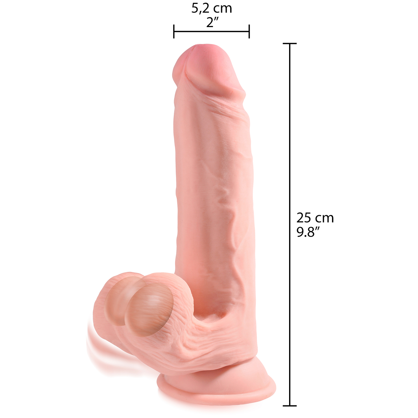 King Cock Plus Triple Density Gode avec Testicules Oscillantes 25cm 1