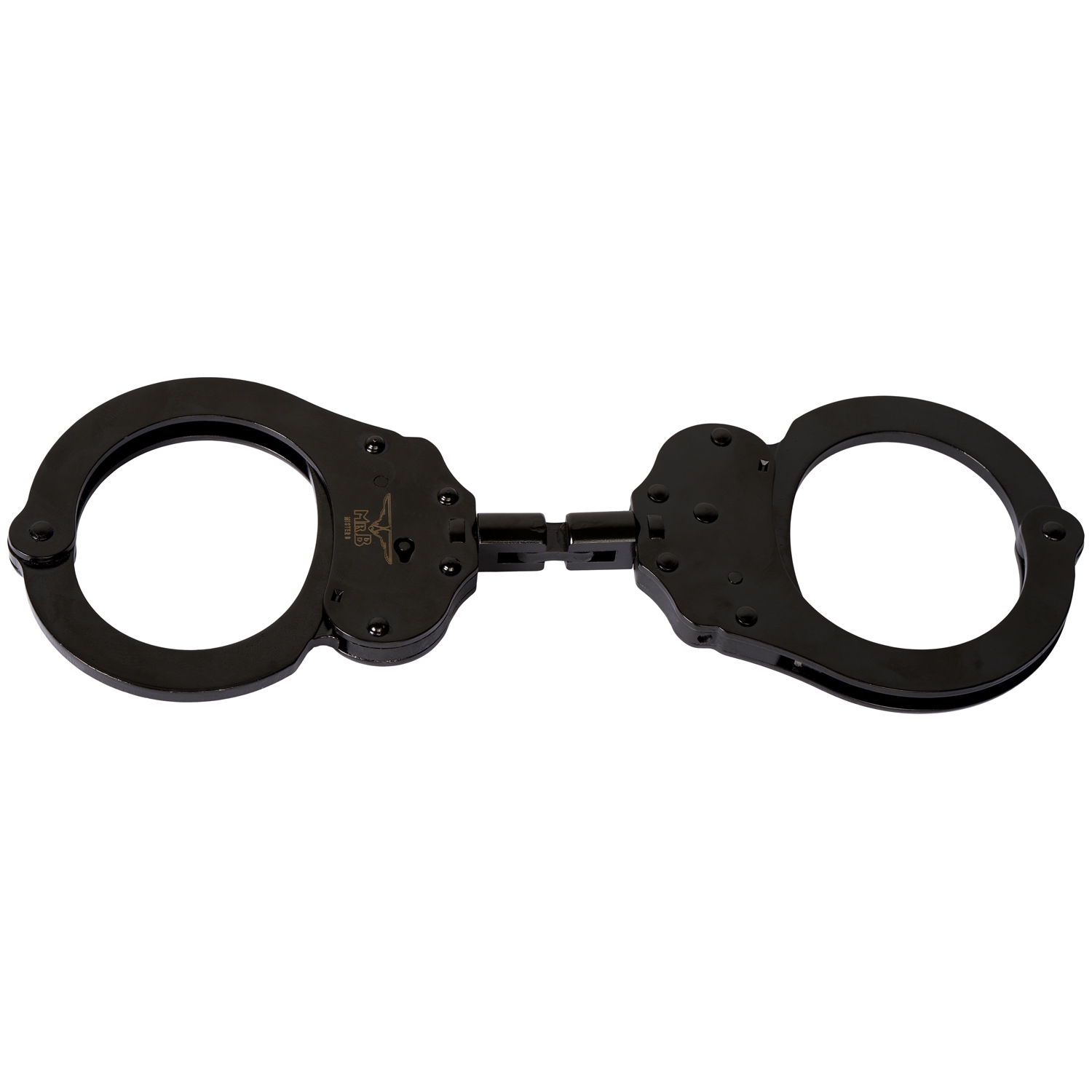 Mister B Cuff Double Lock with Hoop Black - Sort thumbnail