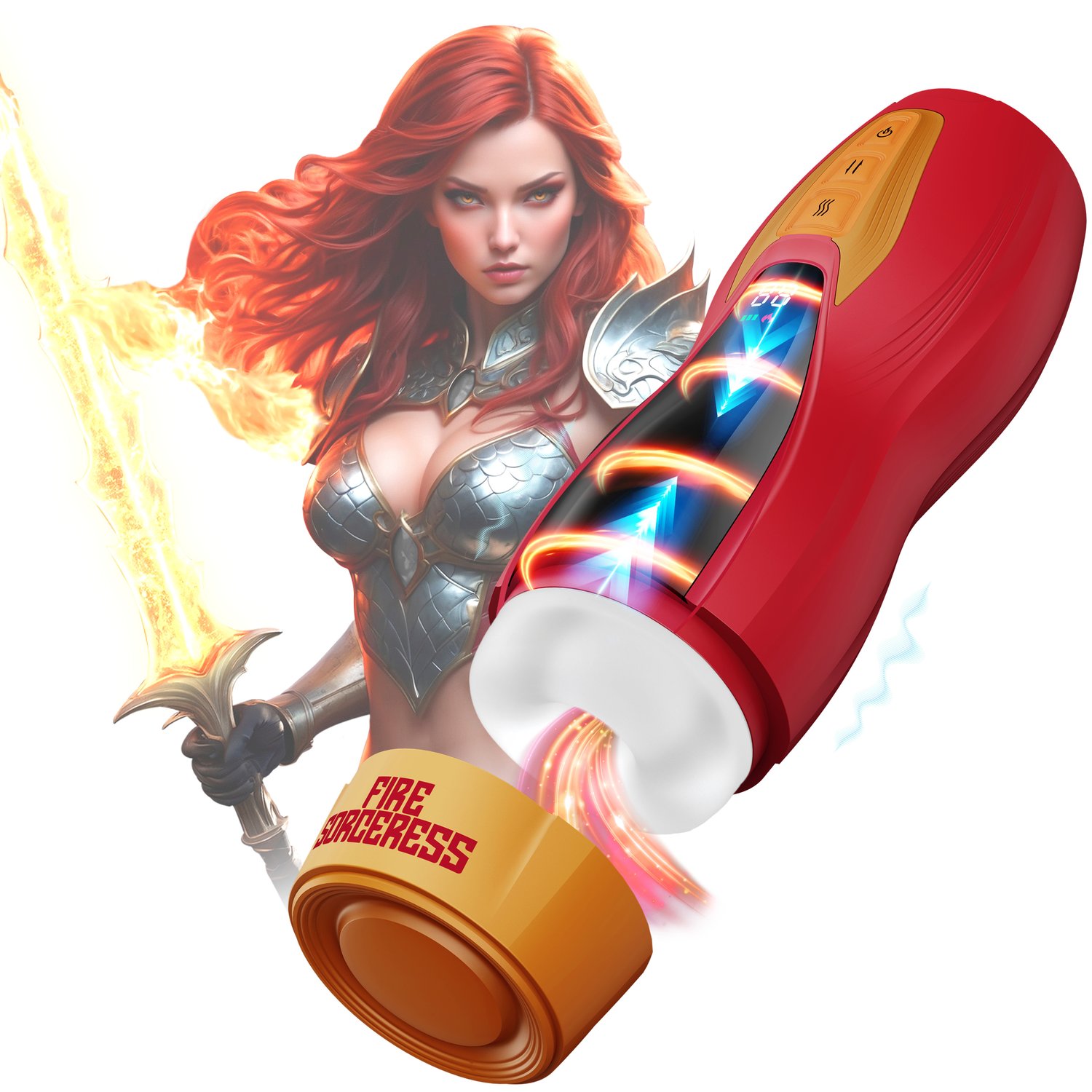 Masturs Solara Fire Sorceress Masturbator - Red