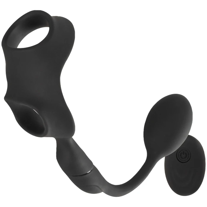 Rebel Men’s Gear Cock Ring with Remote-controlled Butt Plug var 1