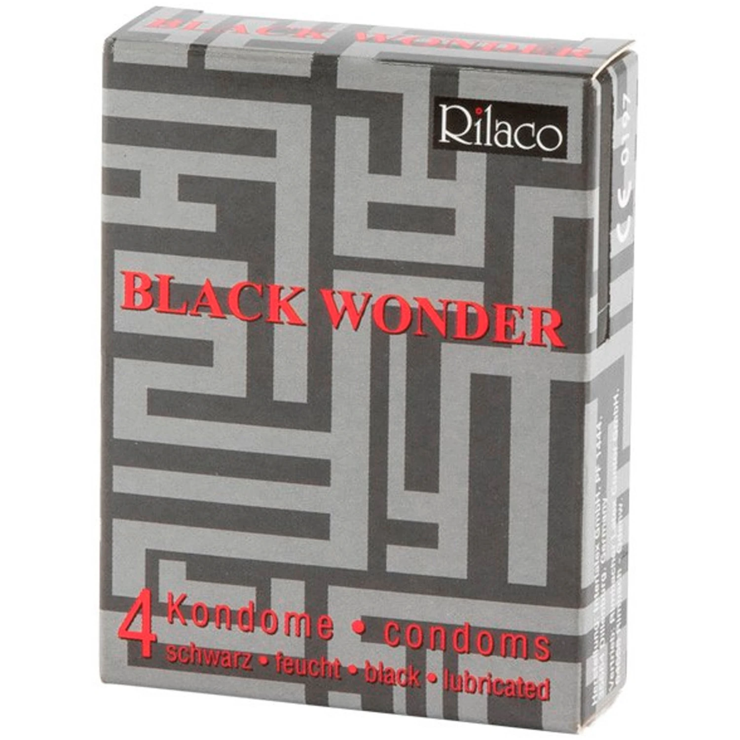 Rilaco Black Wonder Sorte Kondomer 4 stk var 1