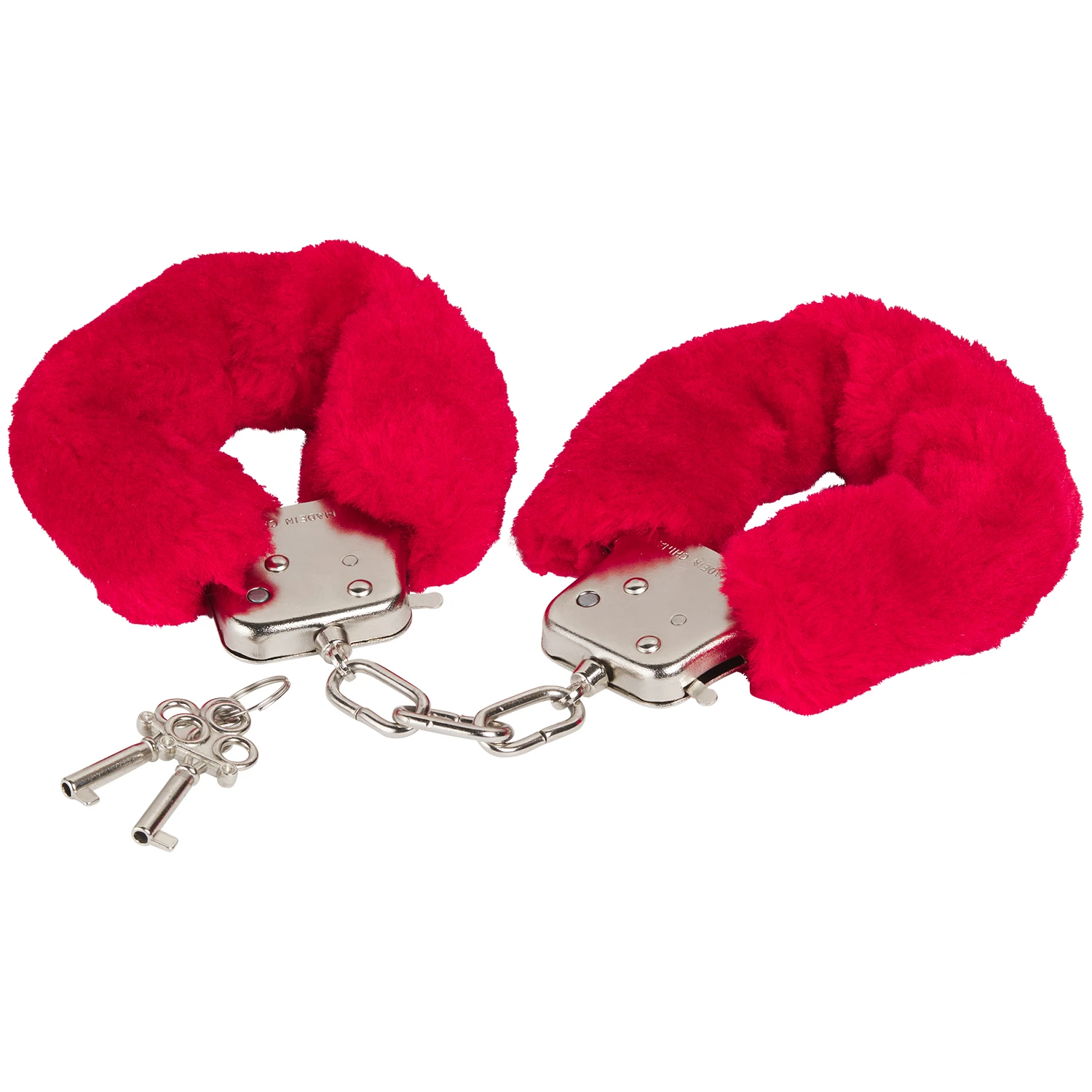 Baseks Plüschhandschellen Rot var 1