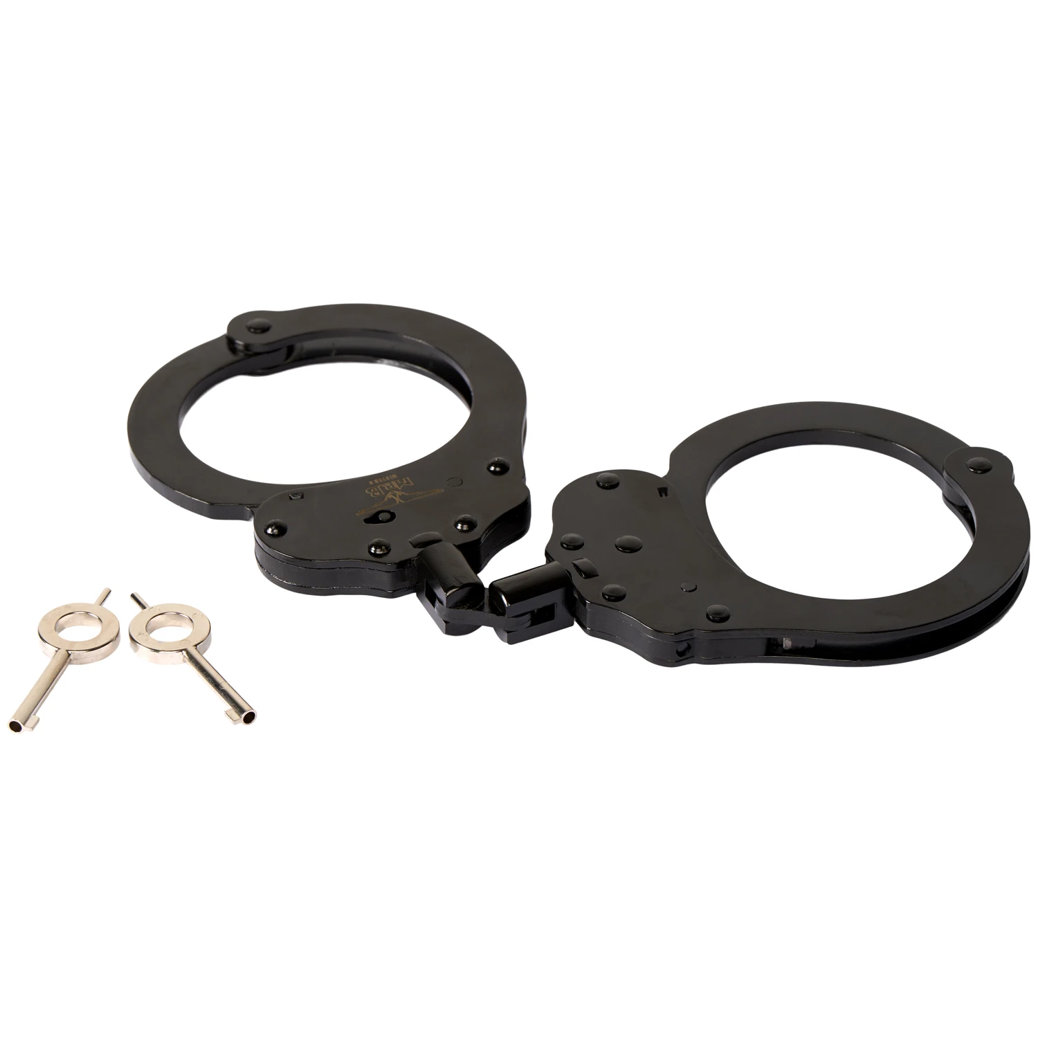 Mister B Cuff Double Lock with Hoop Black 1