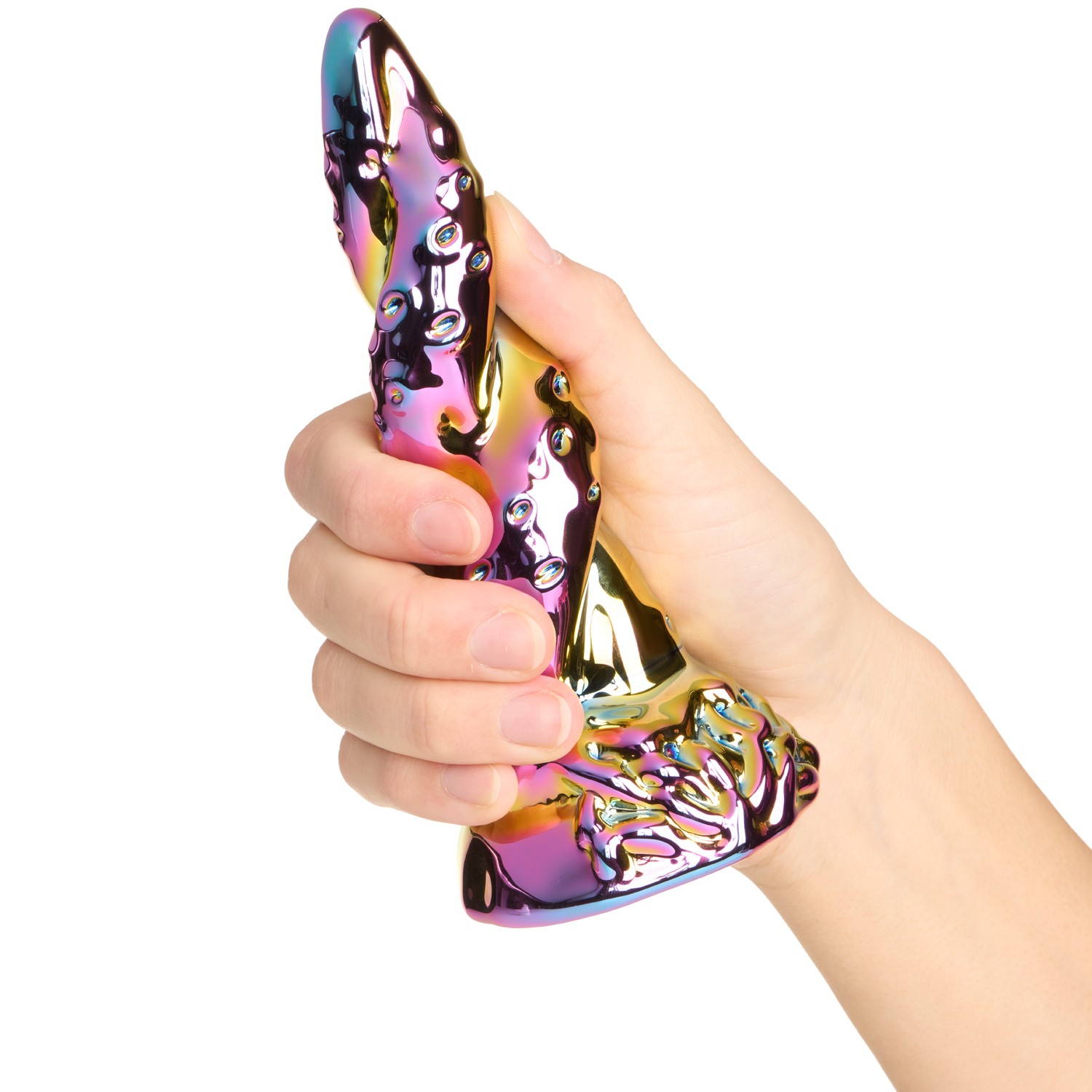 Creature Cocks Enchantress Rainbow Glass Dildo 6.3 Inch 2