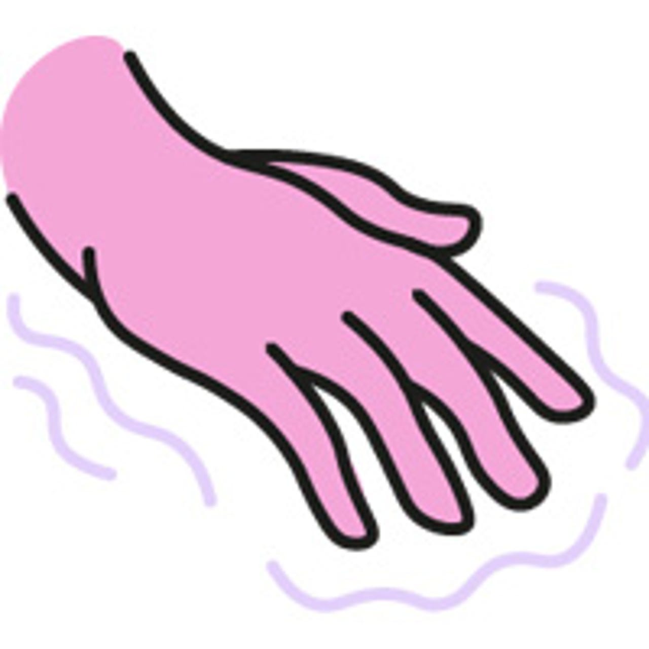 Illustration einer schlafenden Hand