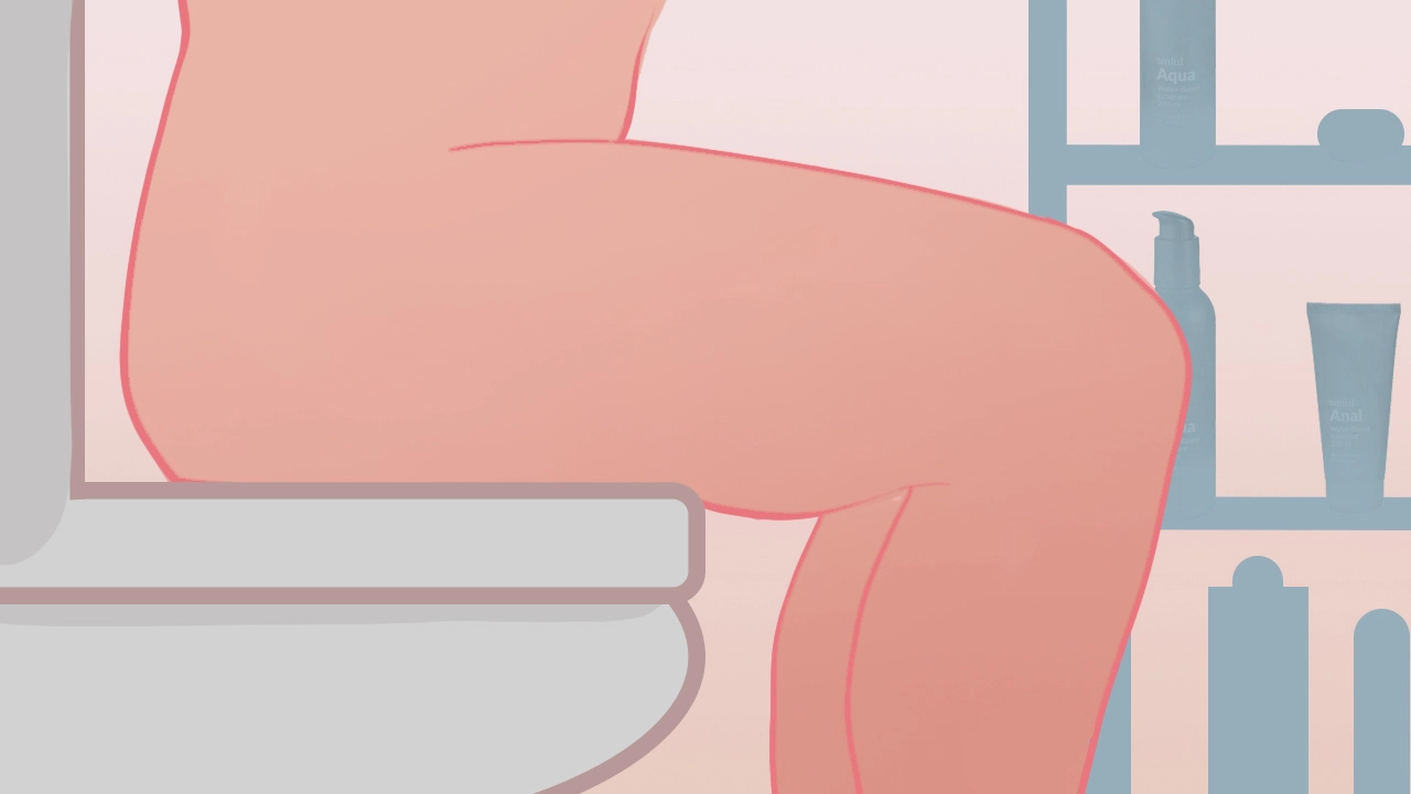 Illustration d'une personne assise sur des toilettes