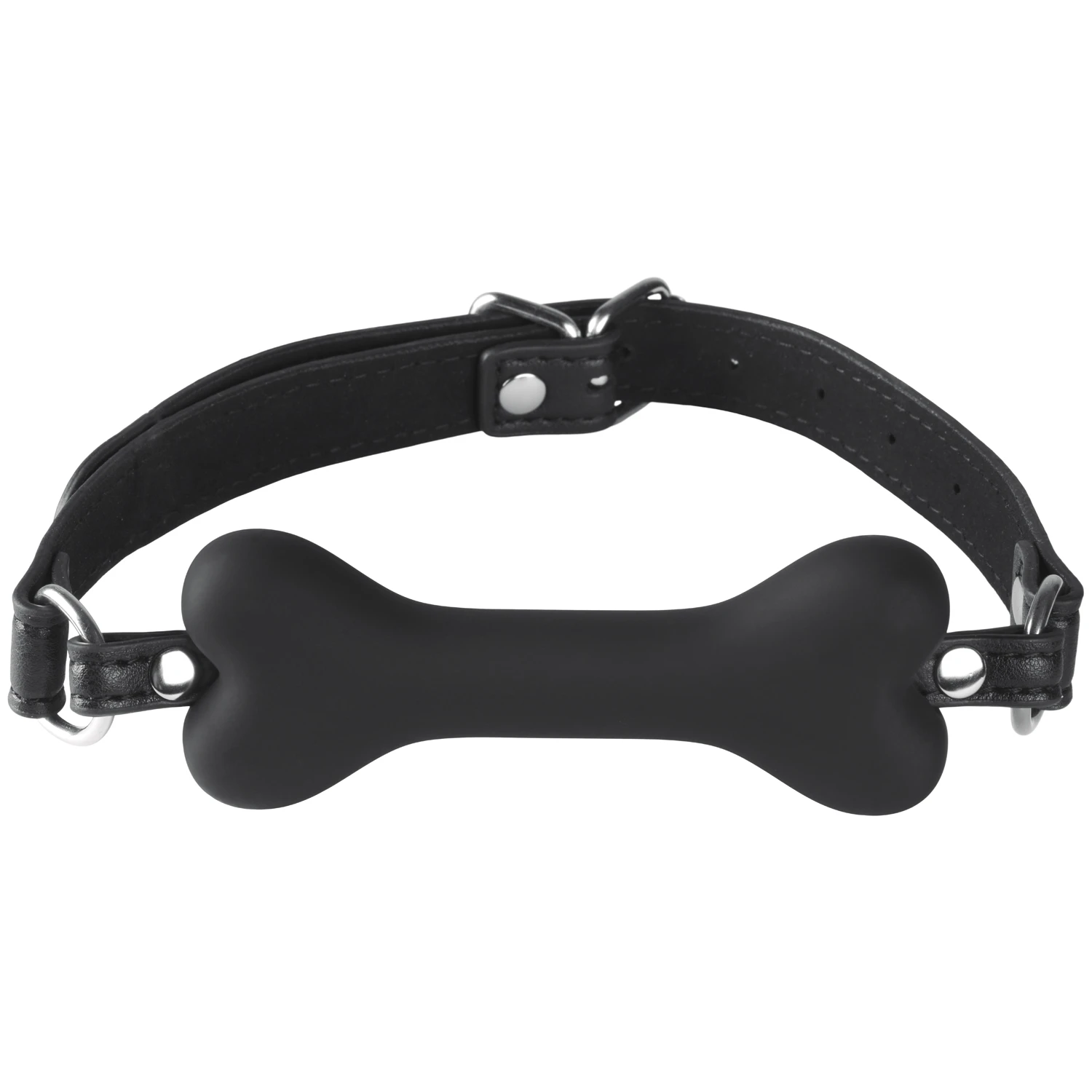 Obaie Dog Bone Gag i Silikon og Kunstlær var 1