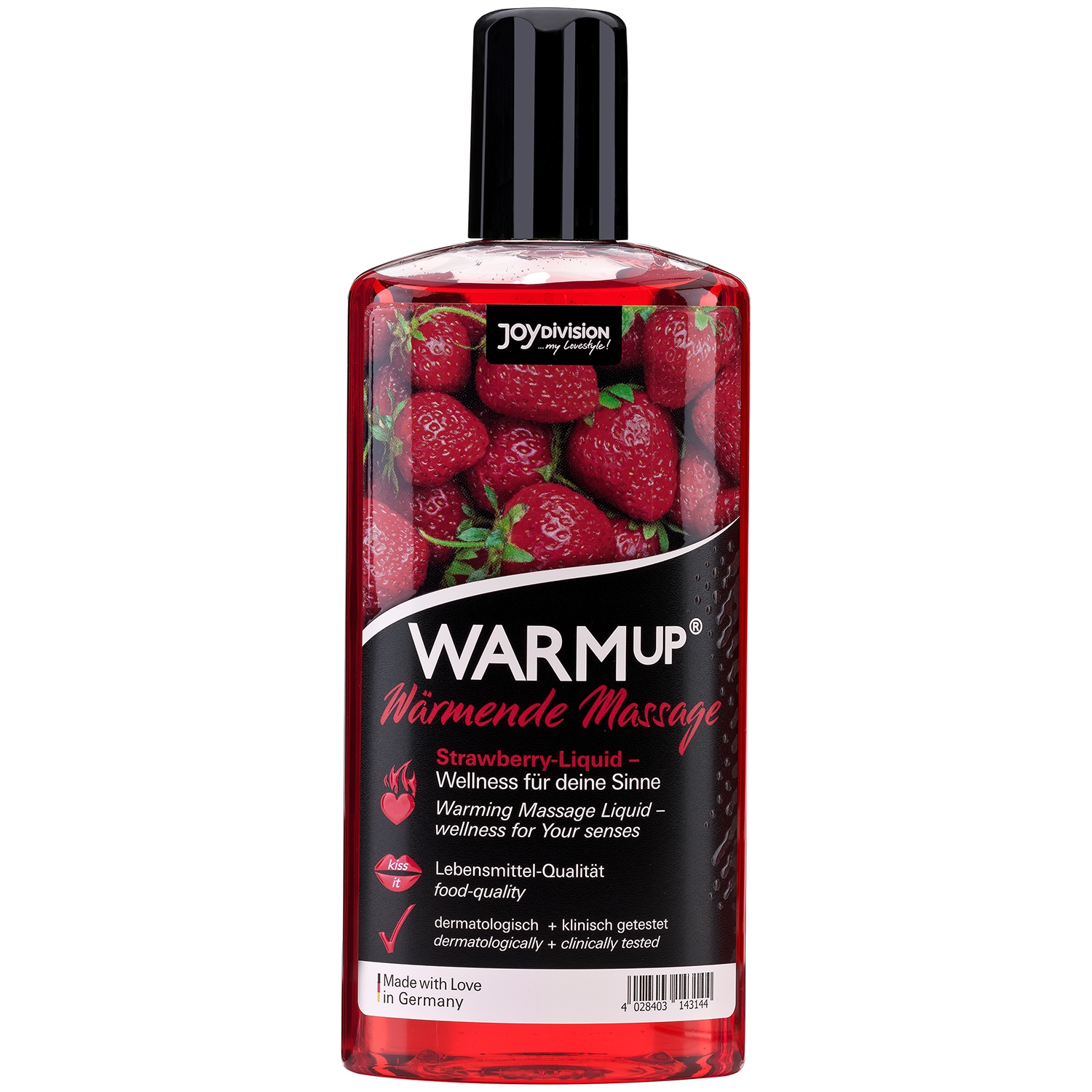 Joydivision WARMup Varmende Massageolie med Smag 150 ml - Red