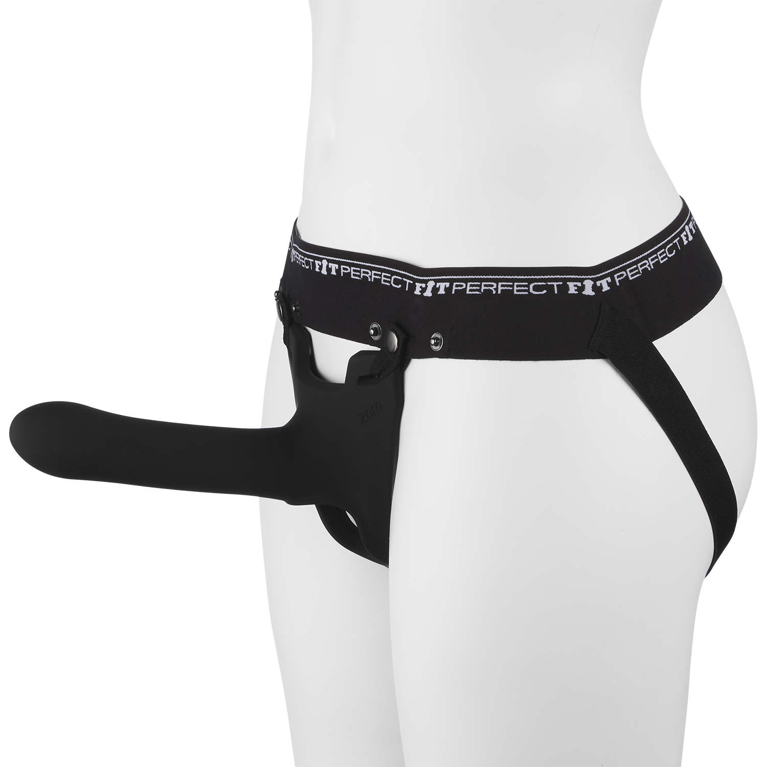 Perfect Fit Zoro Strap-On Harness med Dildo Sort - Black - L