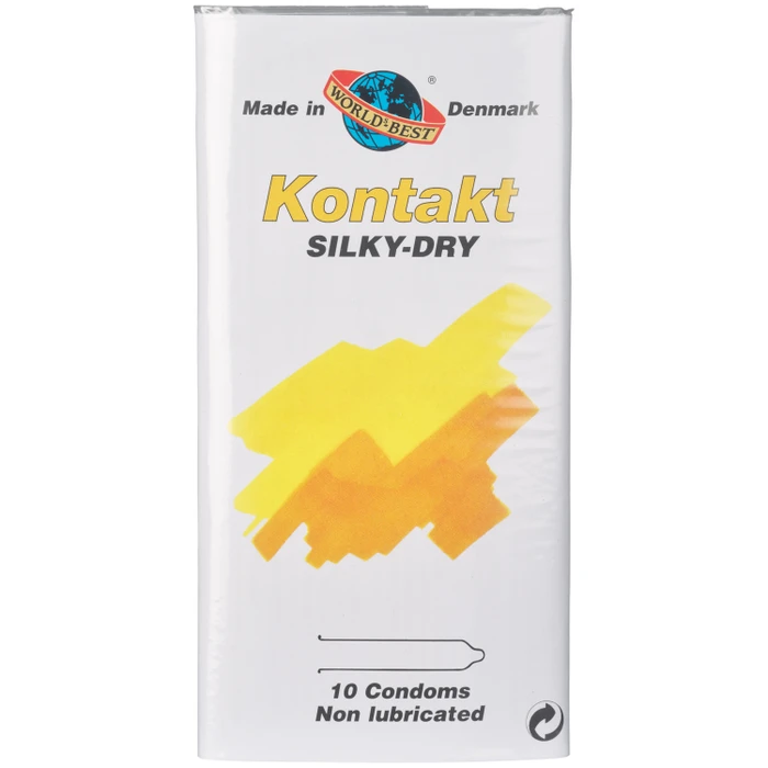 Worlds-best Kontakt Silky-Dry liukuvoiteettomat kondomit 10 kpl var 1