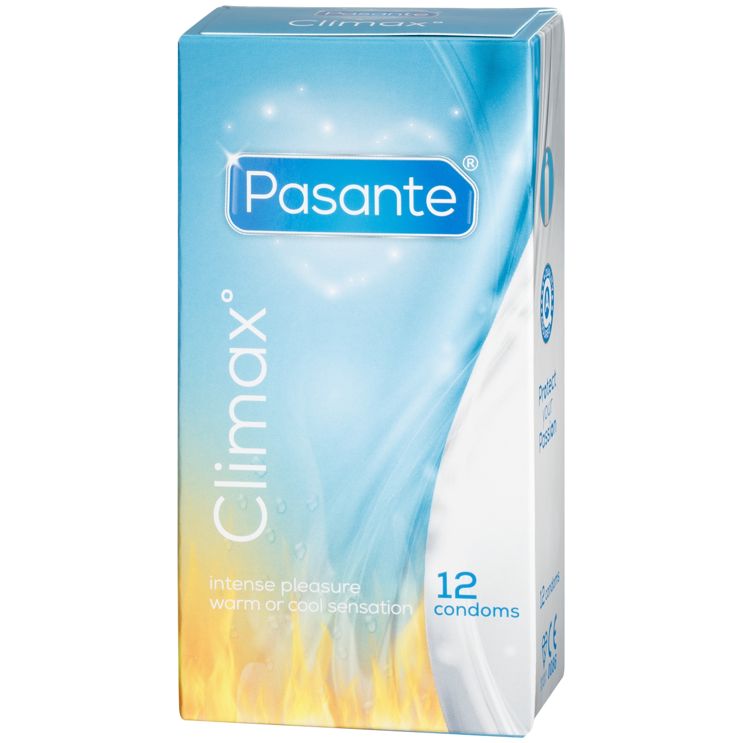 Pasante Climax Warming & Cooling Kondomer 12-pack - Klar
