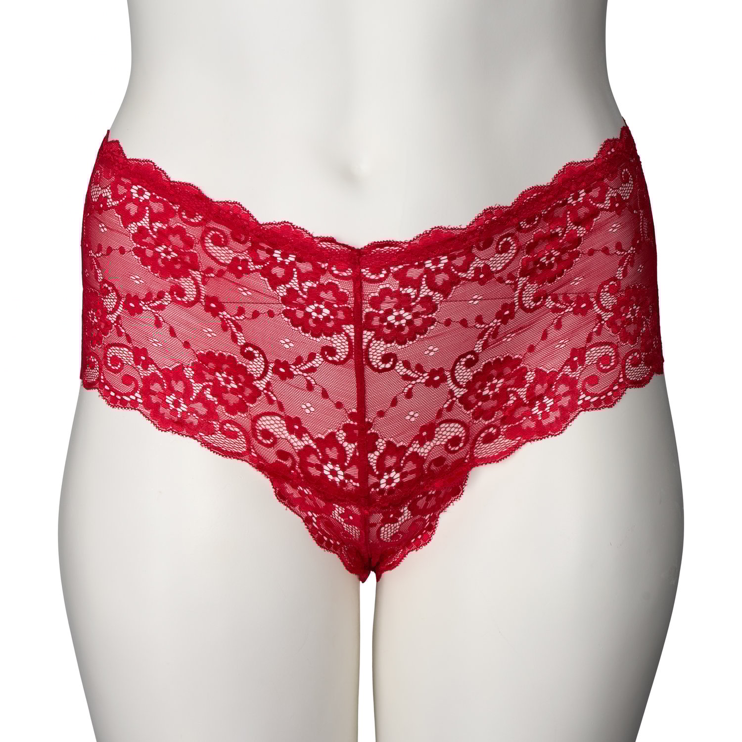 NORTIE Evening-Promise Højtaljet Hipster Plus Size - Rød - Plus size