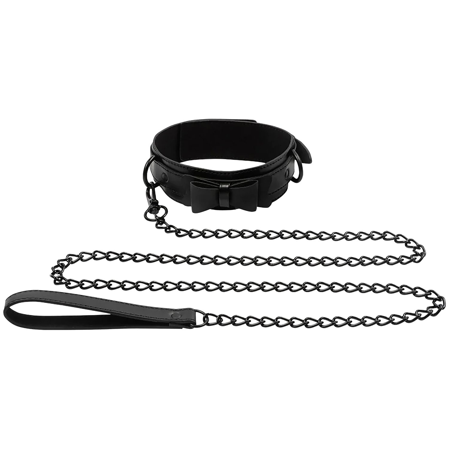 Sportsheets Sincerely Halsbånd og Snor med Sløjfe    - Sort