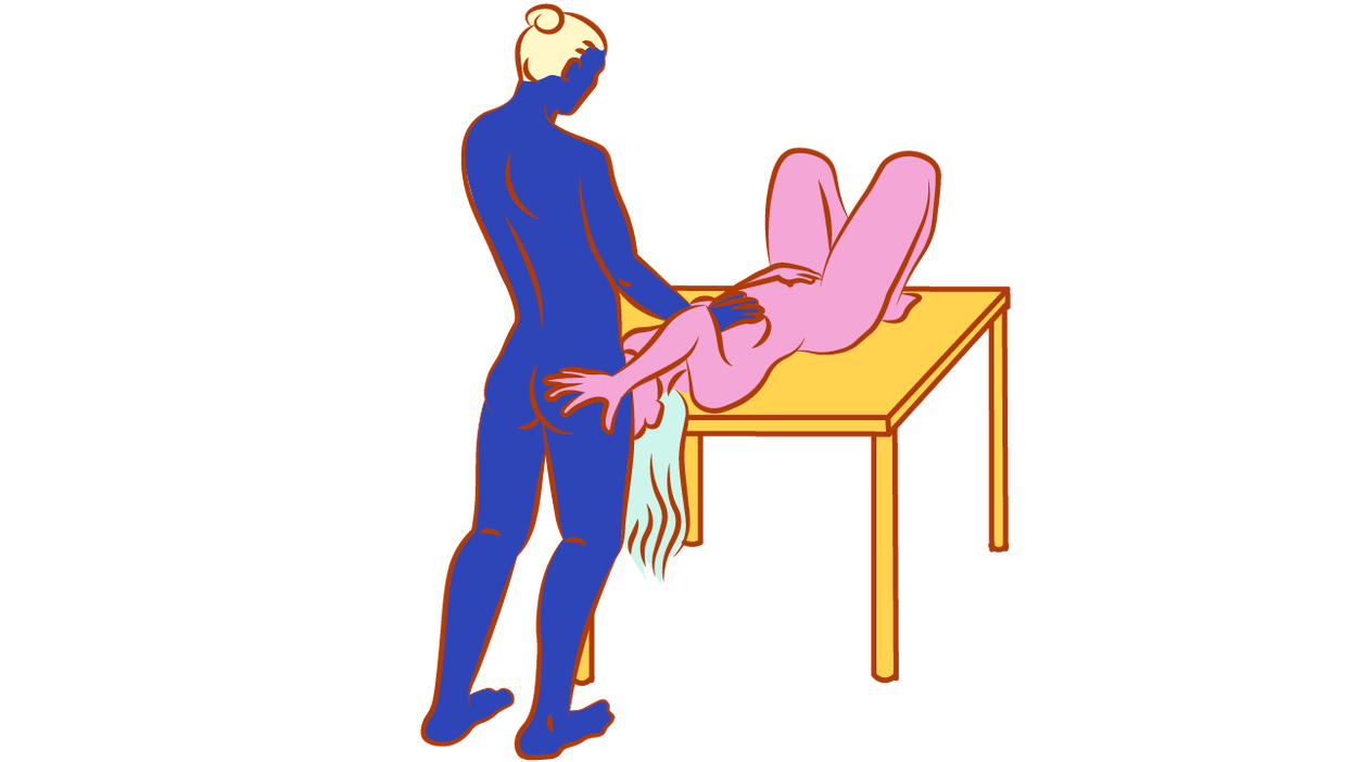 Illustration der Sexstellung Deepthroat