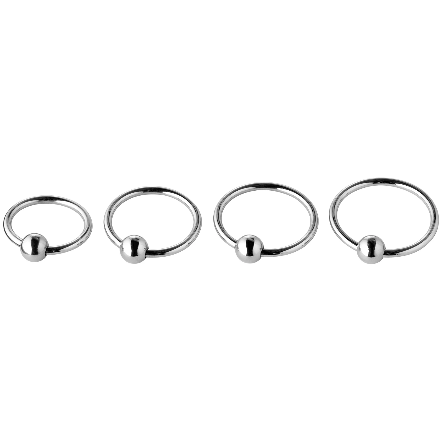 Kiotos Steel Anneau de gland avec boule 1