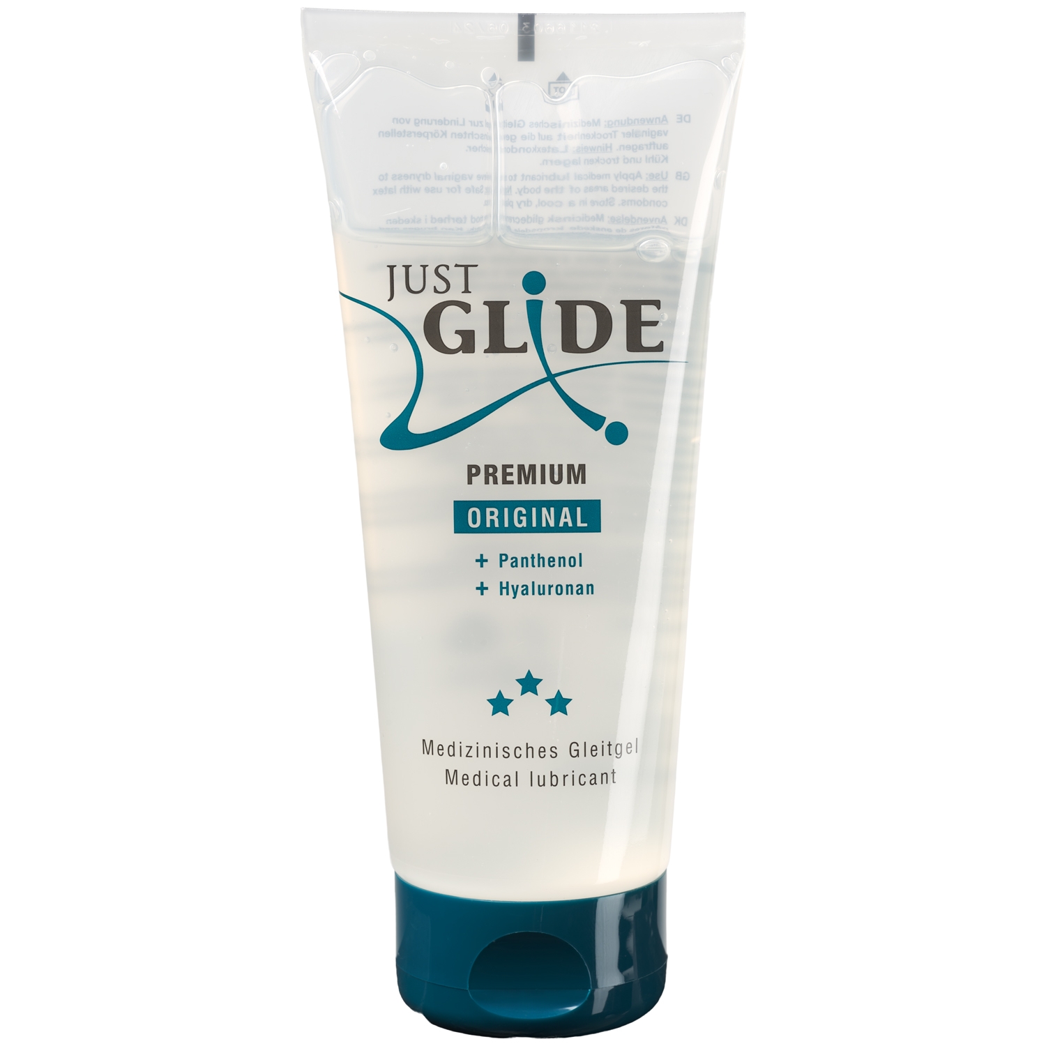 Just Glide Premium Original Vandbaseret Glidecreme med Hyaluronsyre 200 ml   - Klar