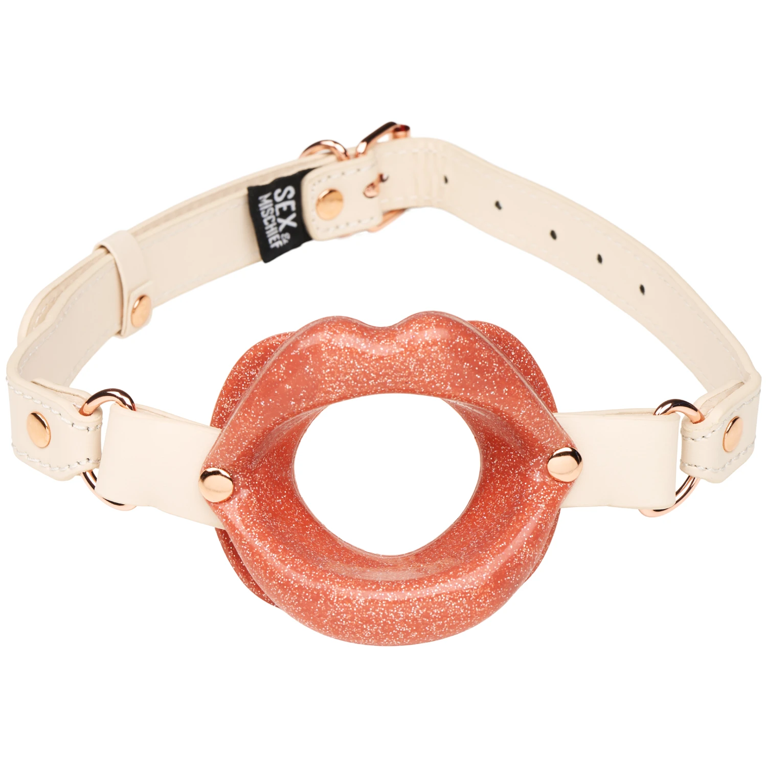 Sex & Mischief Peaches 'n CreaMe Silicone Lips Gag 1