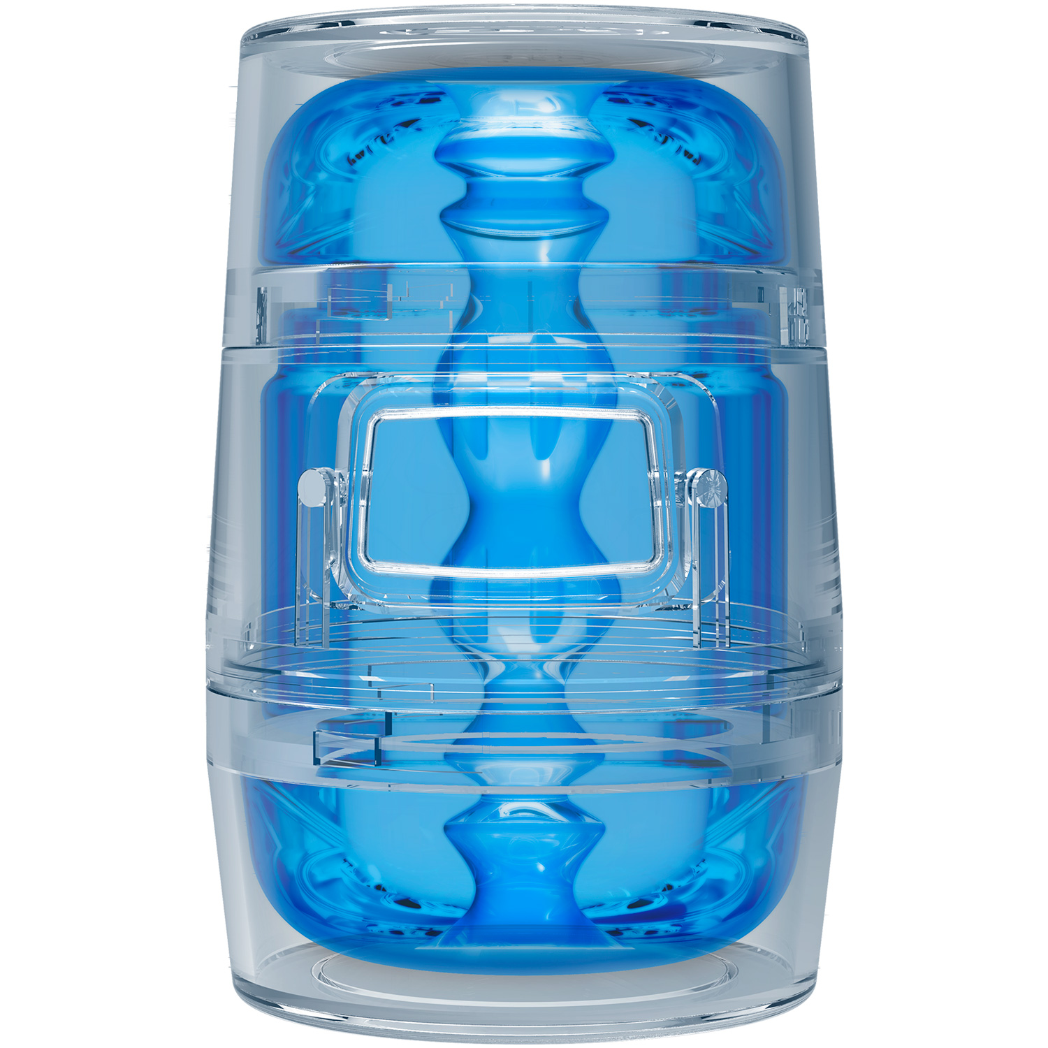 Main Squeeze Pop-Off Optix Masturbator Crystal Blue 1