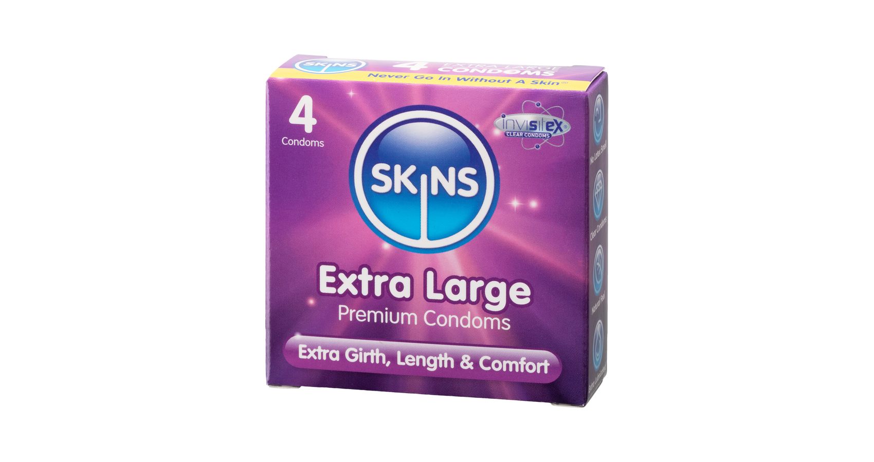 Skins Extra Large Condoms 4 Pack | Shop Here | Sinful