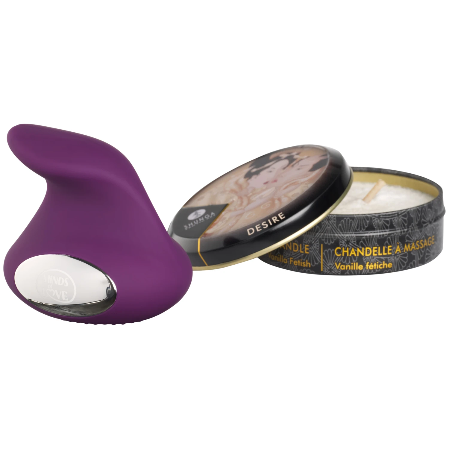 Minds of Love Sweetie Vibrator- und Kerzenmassage-Set var 1