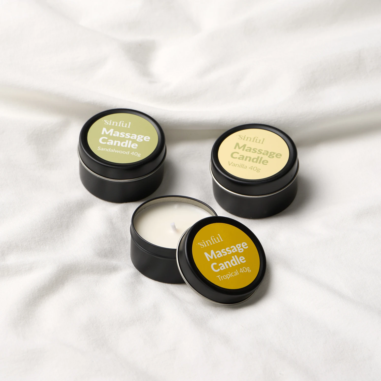 Sinful Massasjelys Sett 3 x 40 g 1