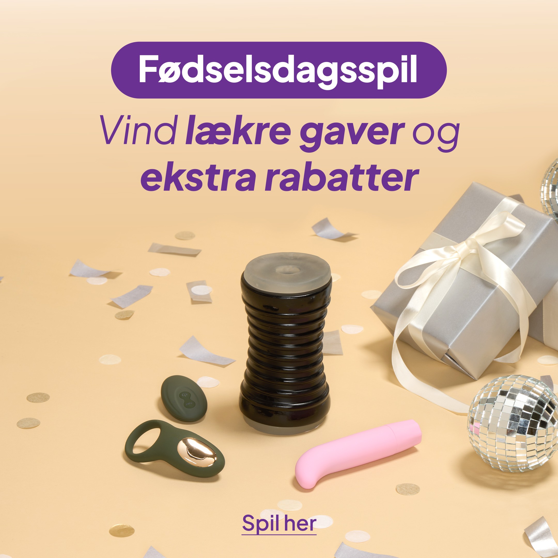 Fødselsdagsspil - Vind lækre gaver og ekstra rabatter mobile