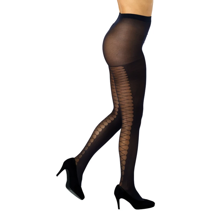 NORTIE Thyme Crotchless Tights with Pattern var 1