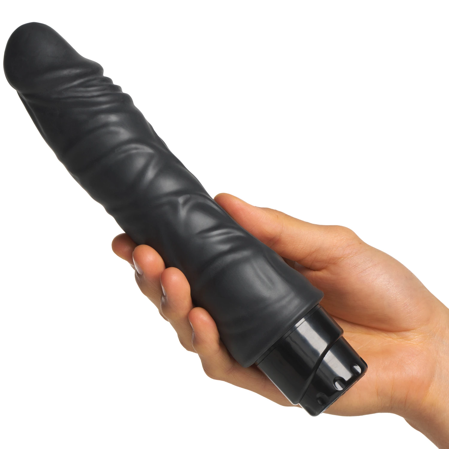 Willie City Luxe Sort Realistisk Multispeed Dildo Vibrator 22,5 cm var 1