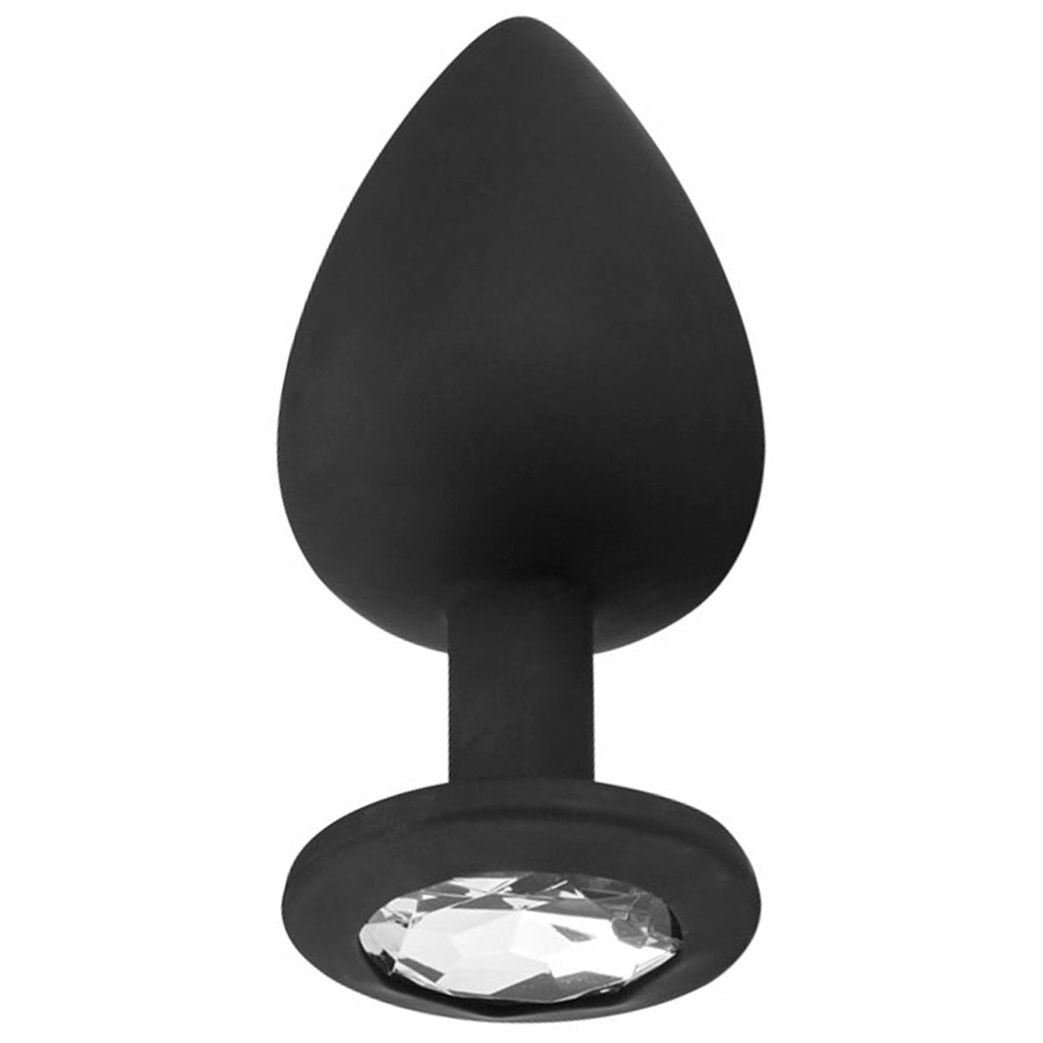 Sinful Jewel Silikone Butt Plug Large - Black thumbnail