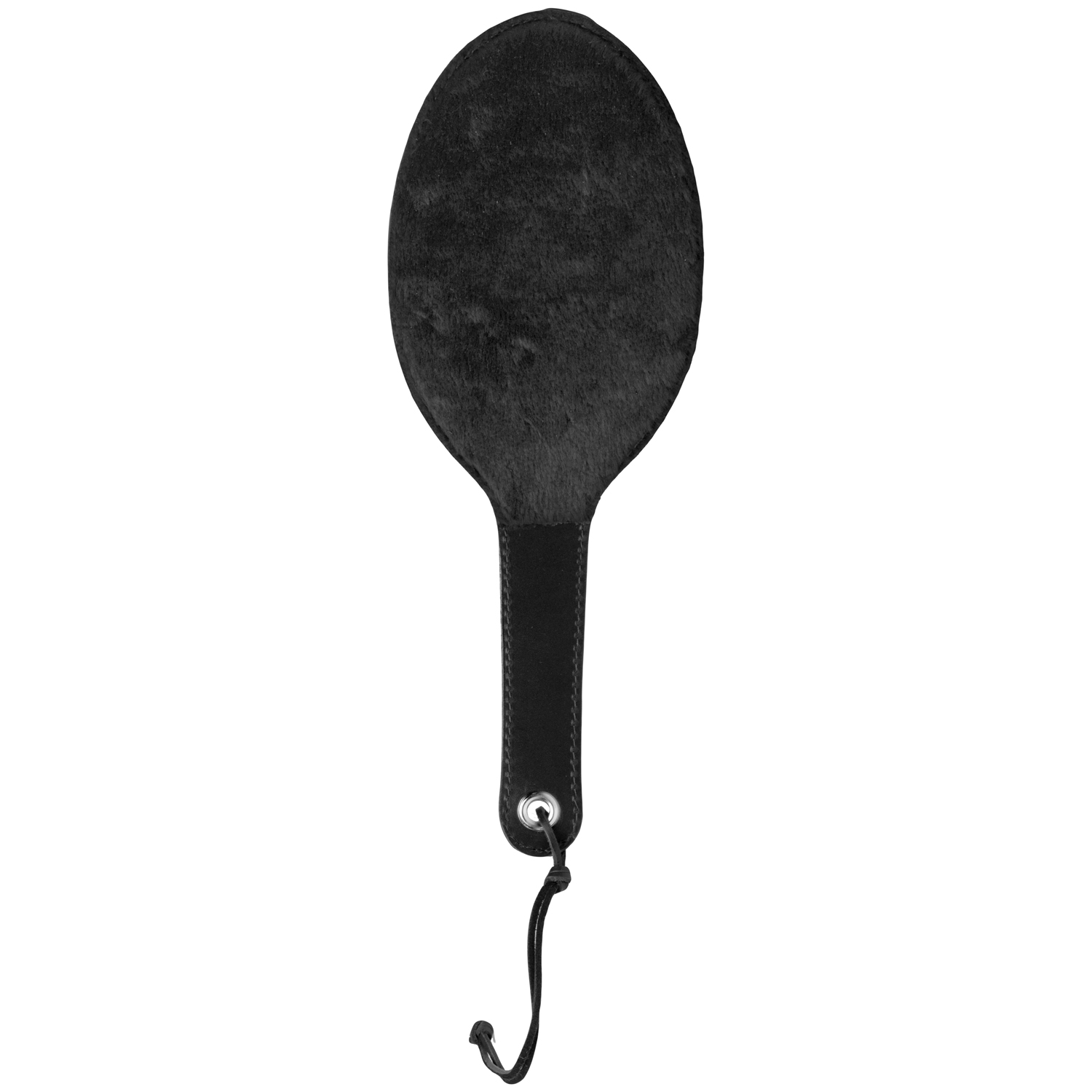 Strict Leather And Fur Round Paddle - Black thumbnail