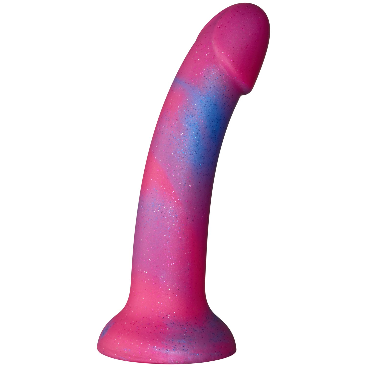 Baseks Galaxy Silikone Dildo 18 cm - Rød