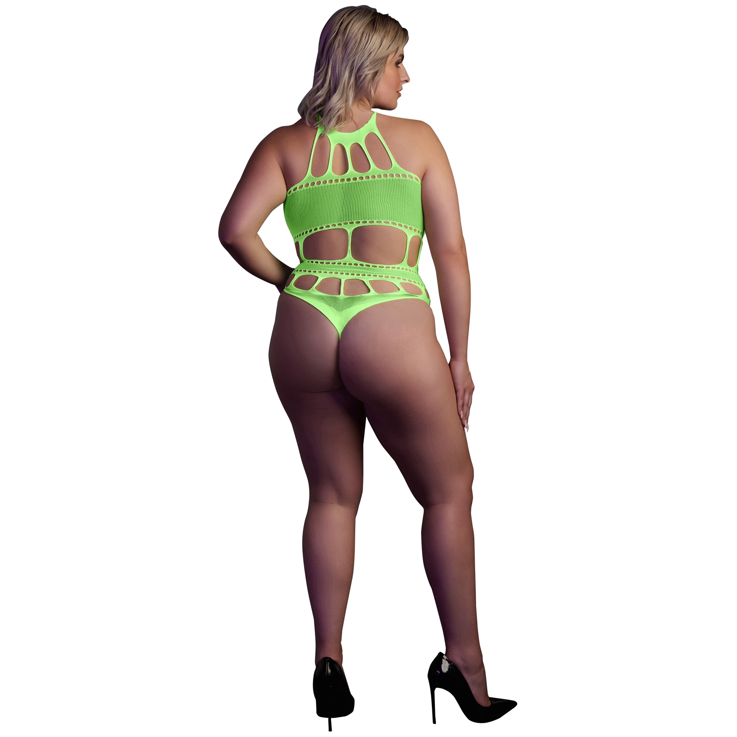 Ouch! Glow in The Dark Neon Green Body Plus Size 1
