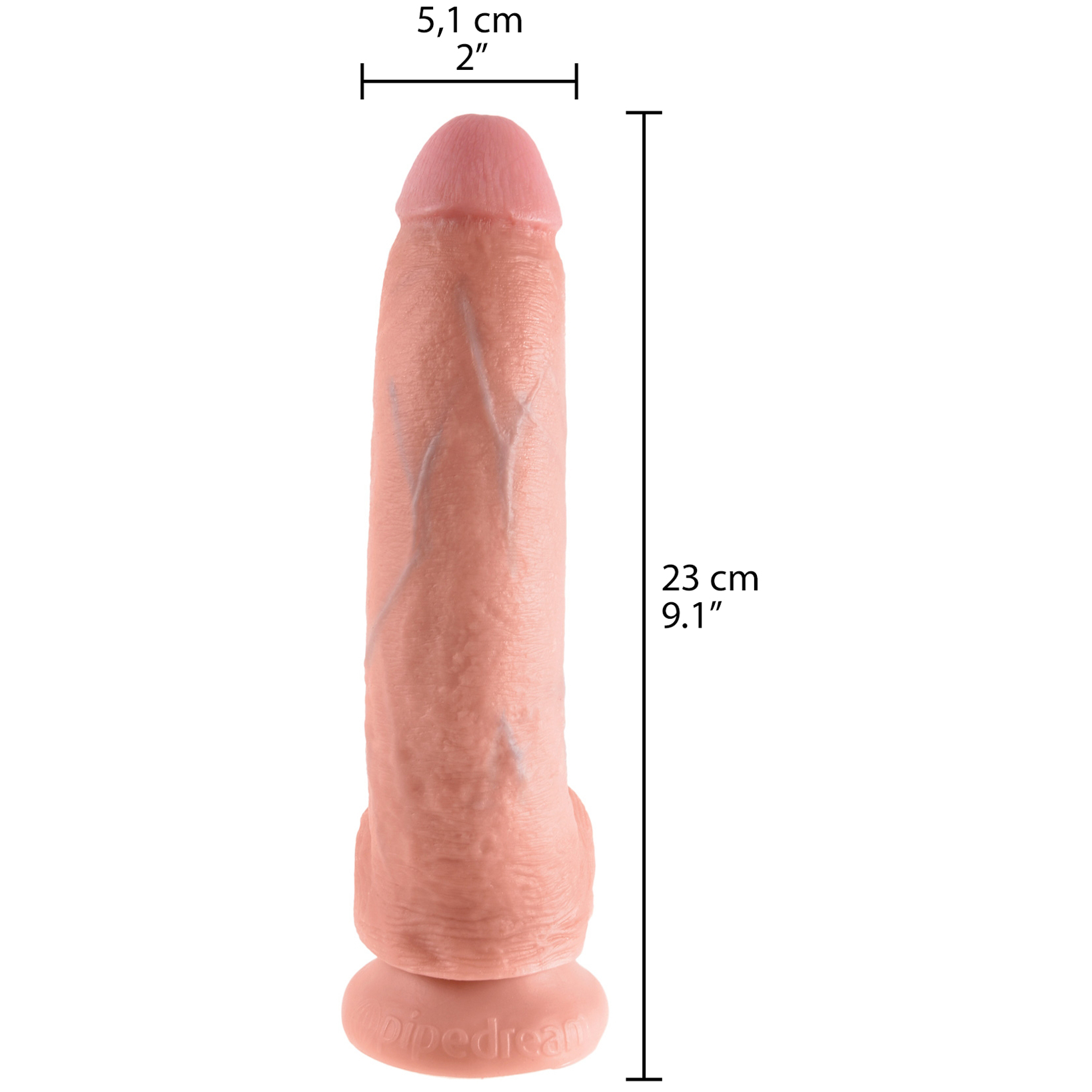 King Cock Realistischer Dildo mit Hoden 23 cm var 2
