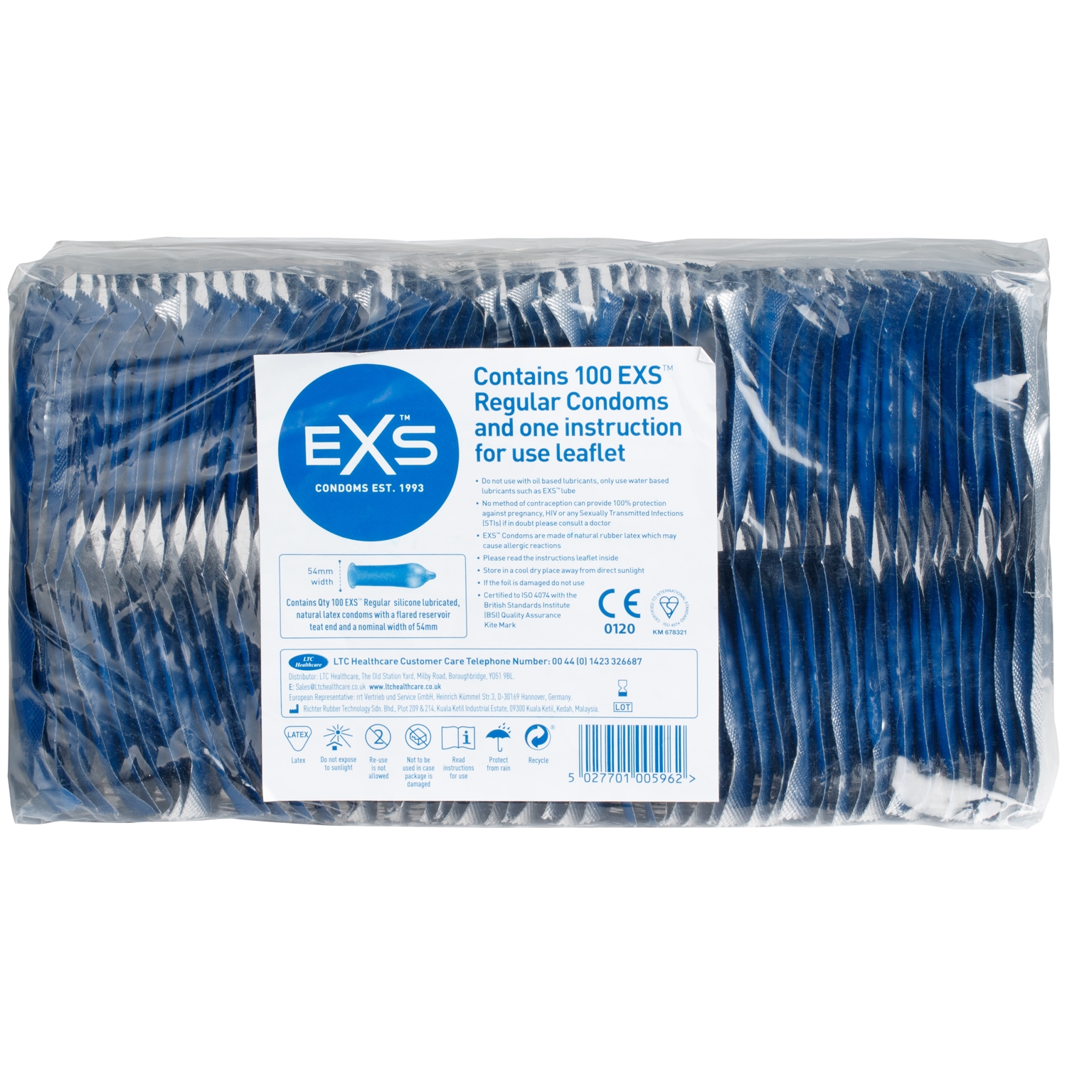 EXS EXS Regular Kondomer 100 stk - Klar