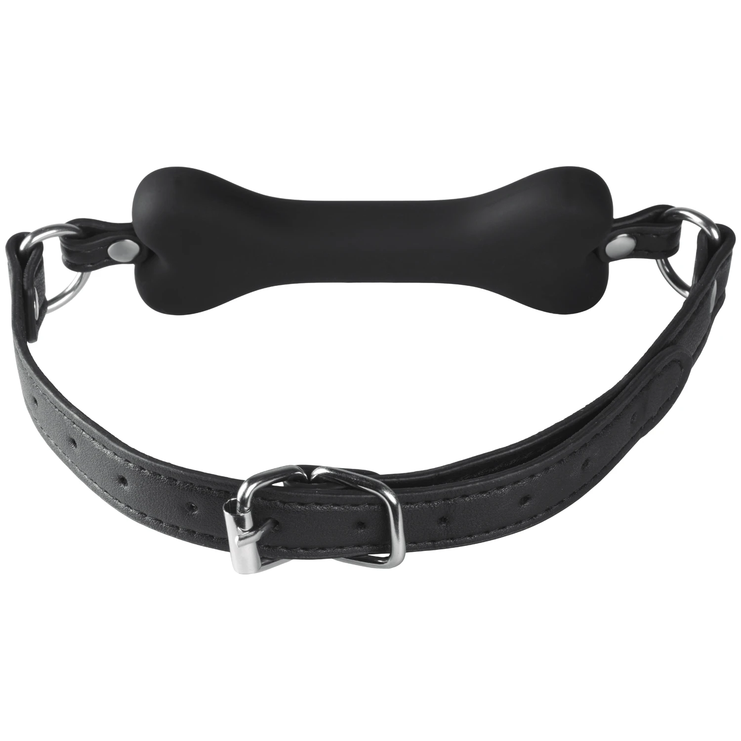 Obaie Dog Bone Gag i Silikon og Kunstlær 1