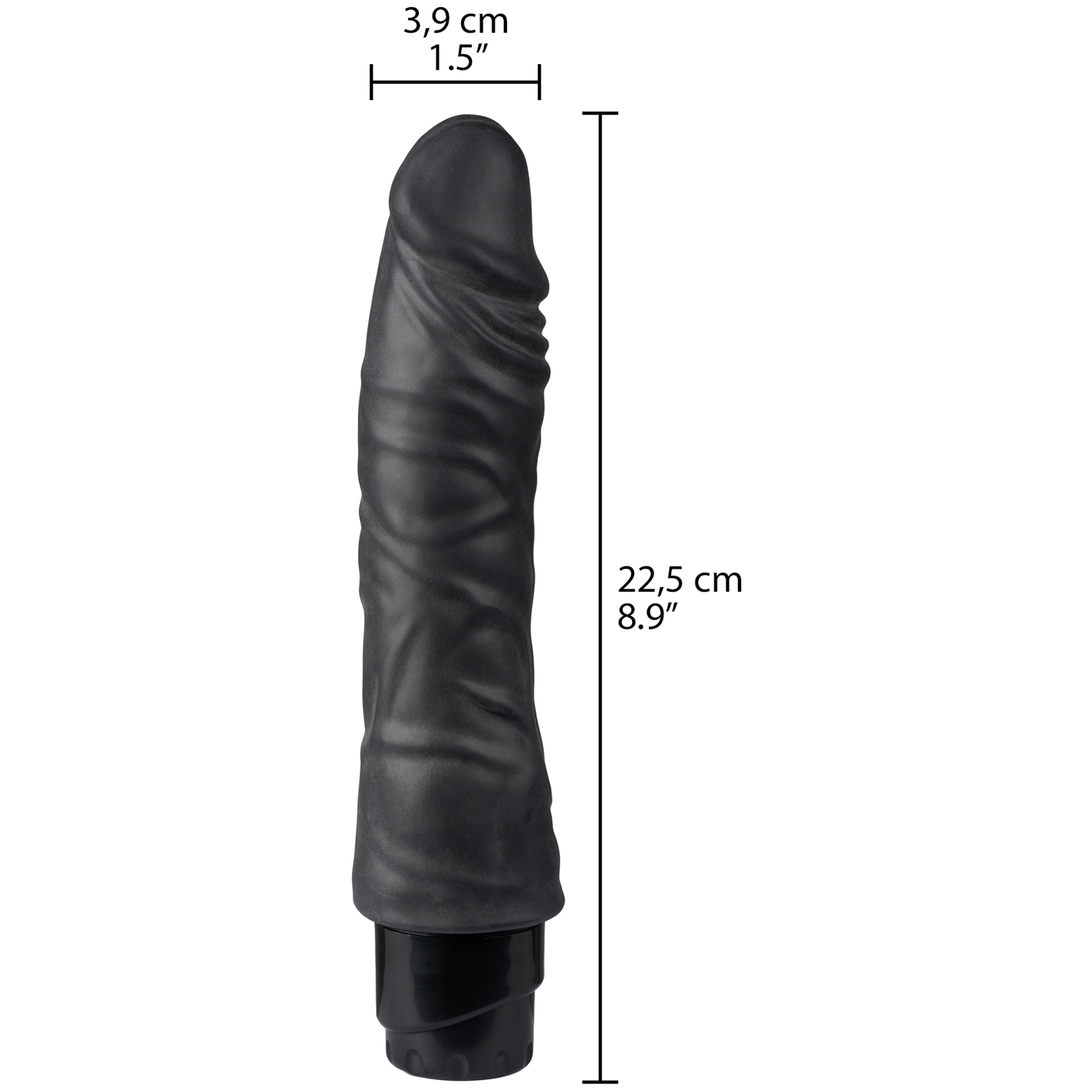 Willie City Luxe Svart Realistisk Multispeed Dildovibrator 22,5 cm 1