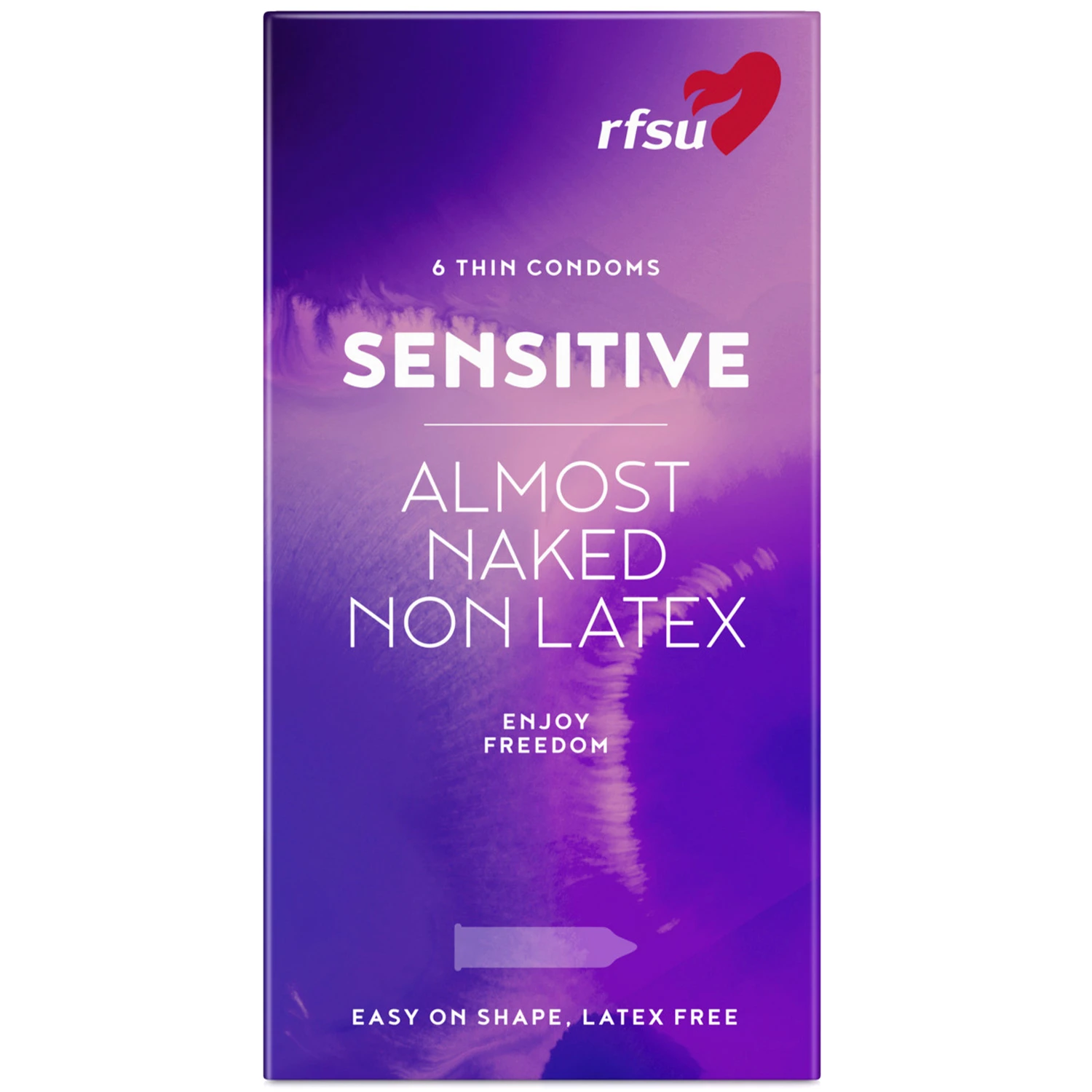 RFSU Sensitive Almost Naked Lateksittomat Kondomit 6 kpl var 1