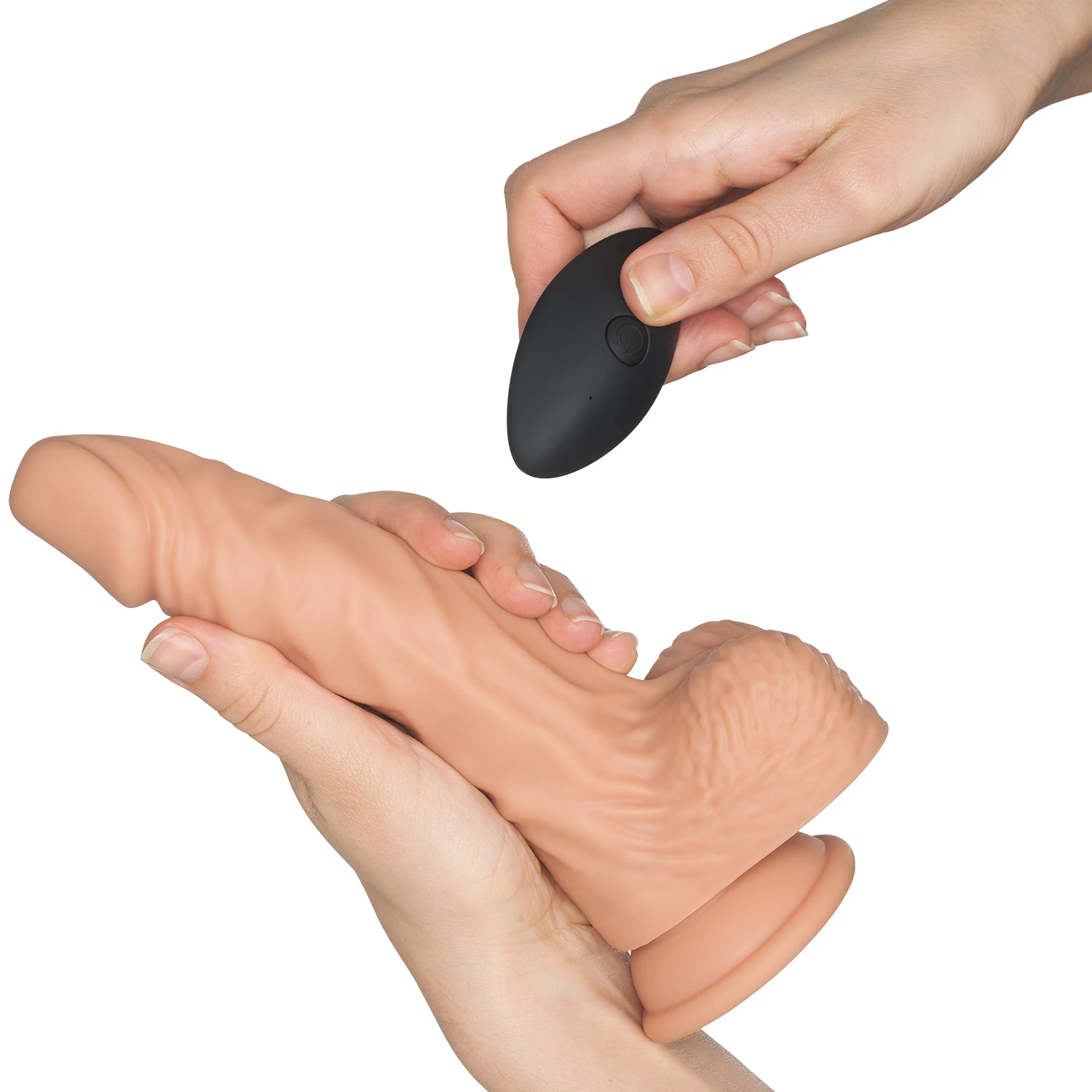Willie City Fjernbetjent Realistisk Dildo Vibrator 22 cm var 1