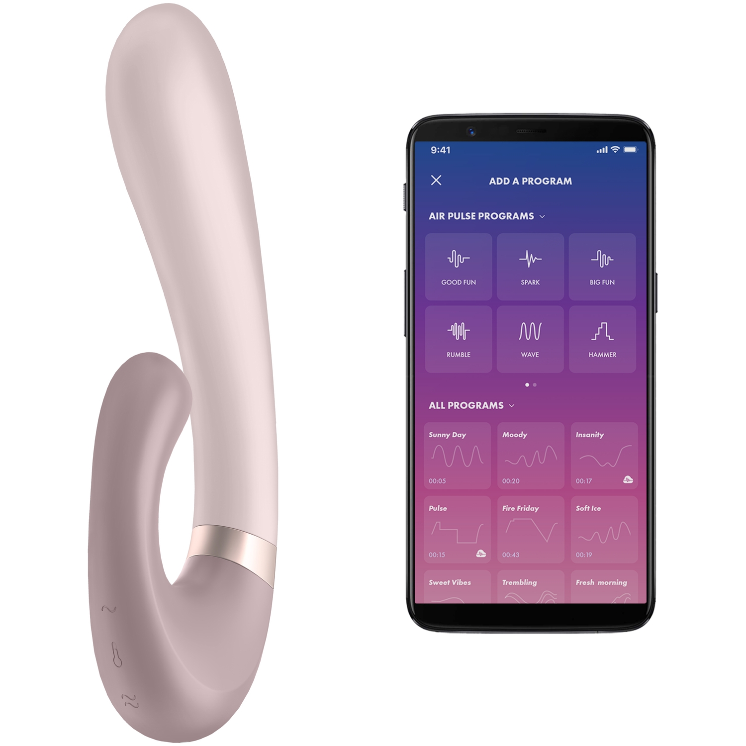 Satisfyer Heat Wave App-Styret Rabbit Vibrator     - Lilla