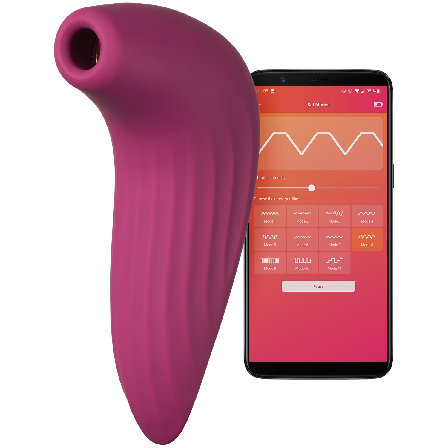Svakom Pulse Union App-Styret Suction Stimulator - Purple thumbnail