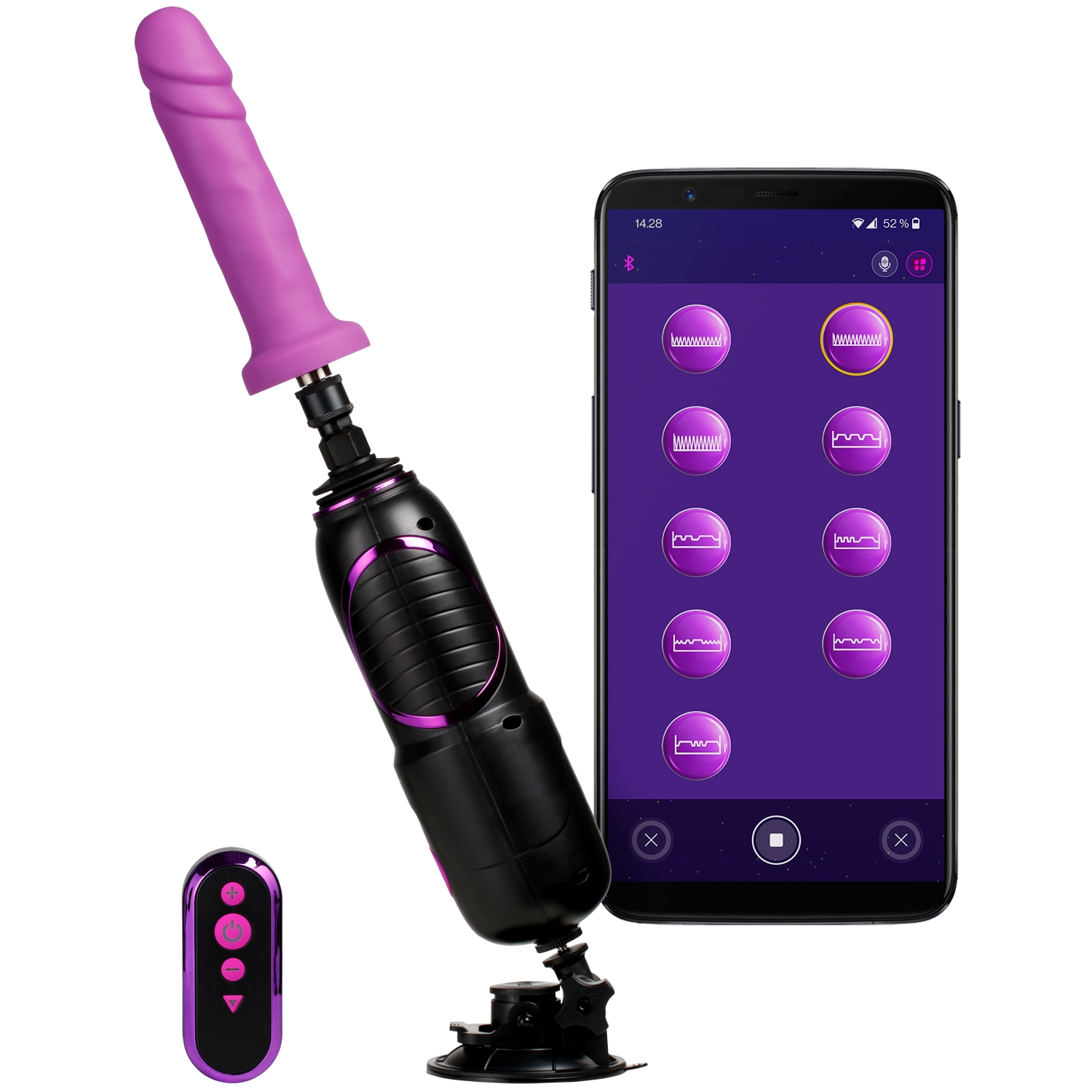 Hismith Pro Traveler 2.0 App-Controlled Sex Machine - Purple thumbnail