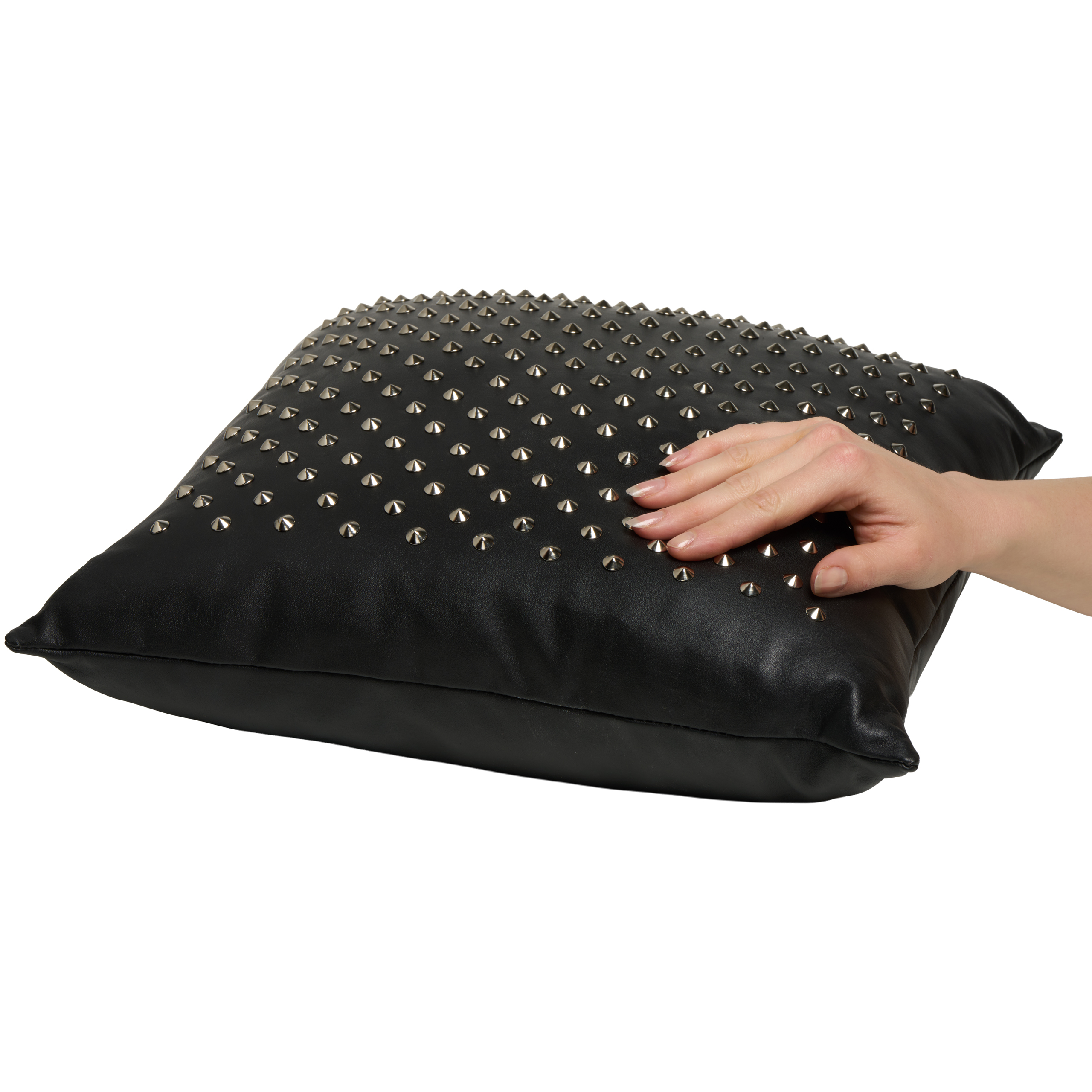 Black Label Leren Kussen met Studs var 2