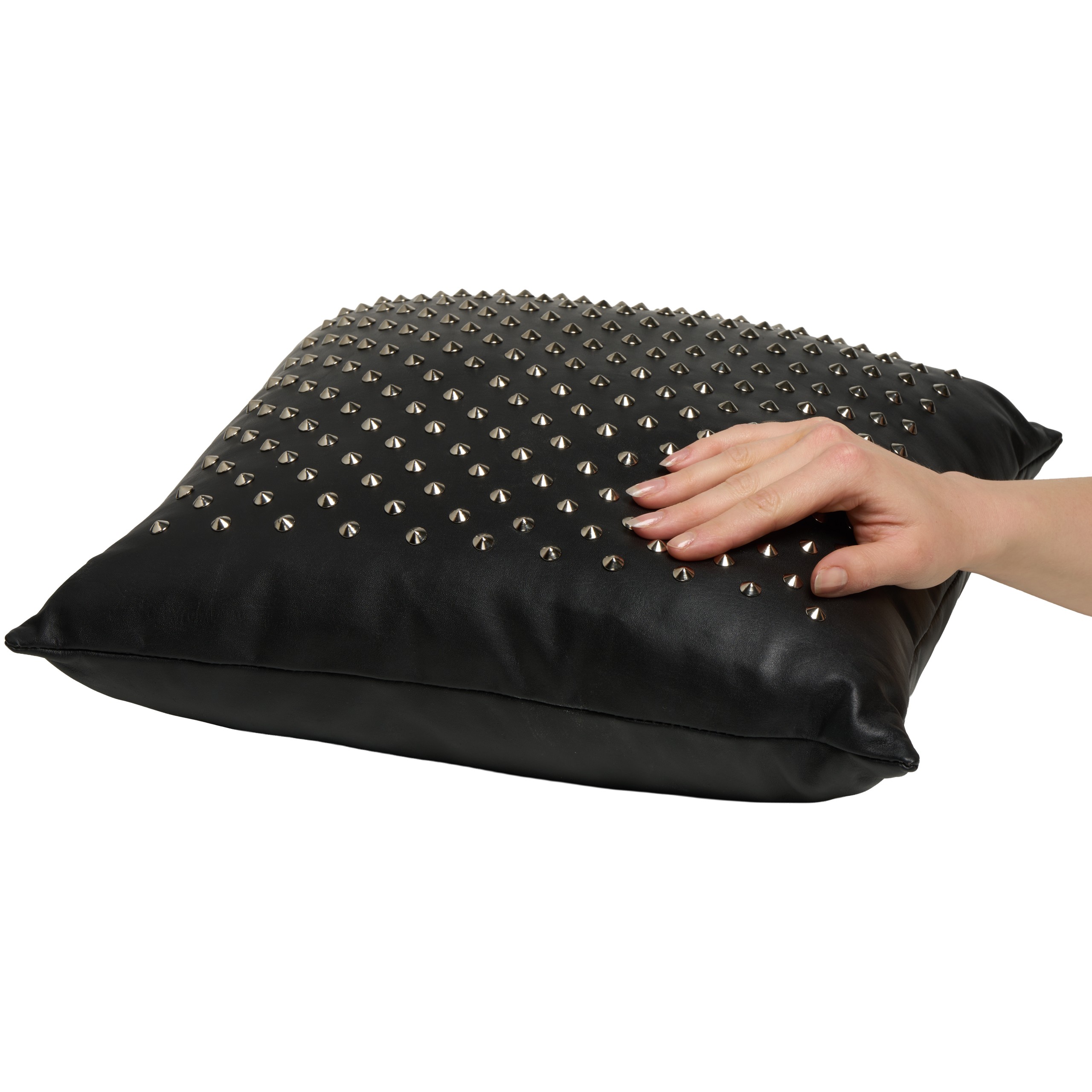 Black Label Leren Kussen met Studs var 2