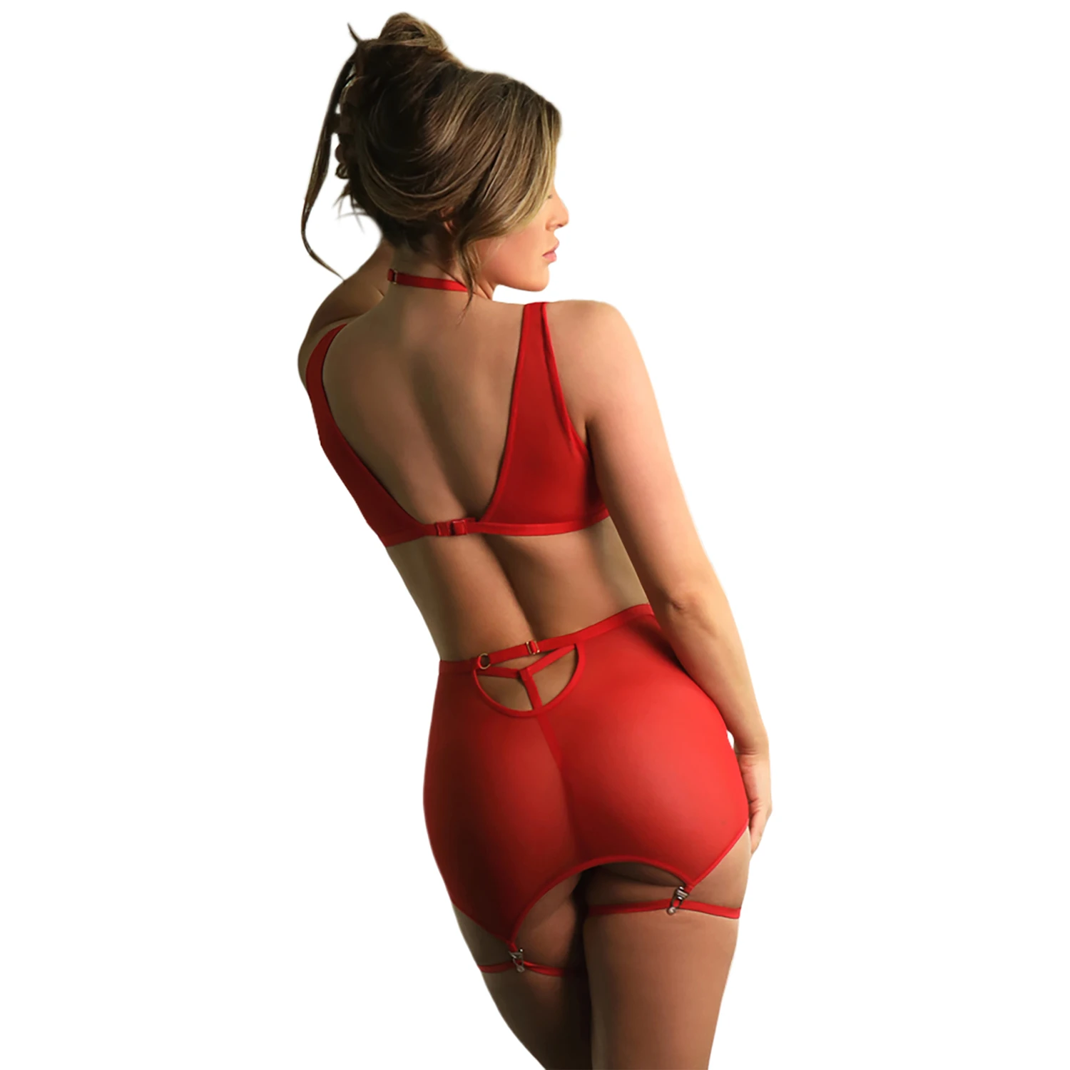 Fantasy Lingerie Tease VAUGHN, Bralette, Nederdel med Strømpestropper & G-streng 1