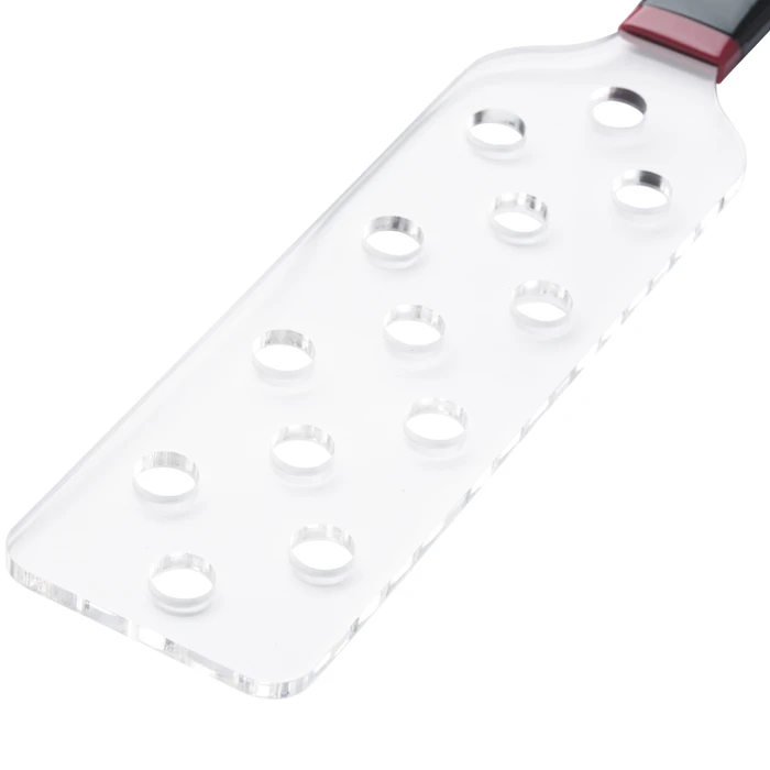 Unbreakable White Teflon Plastic Spanking Paddle with Holes