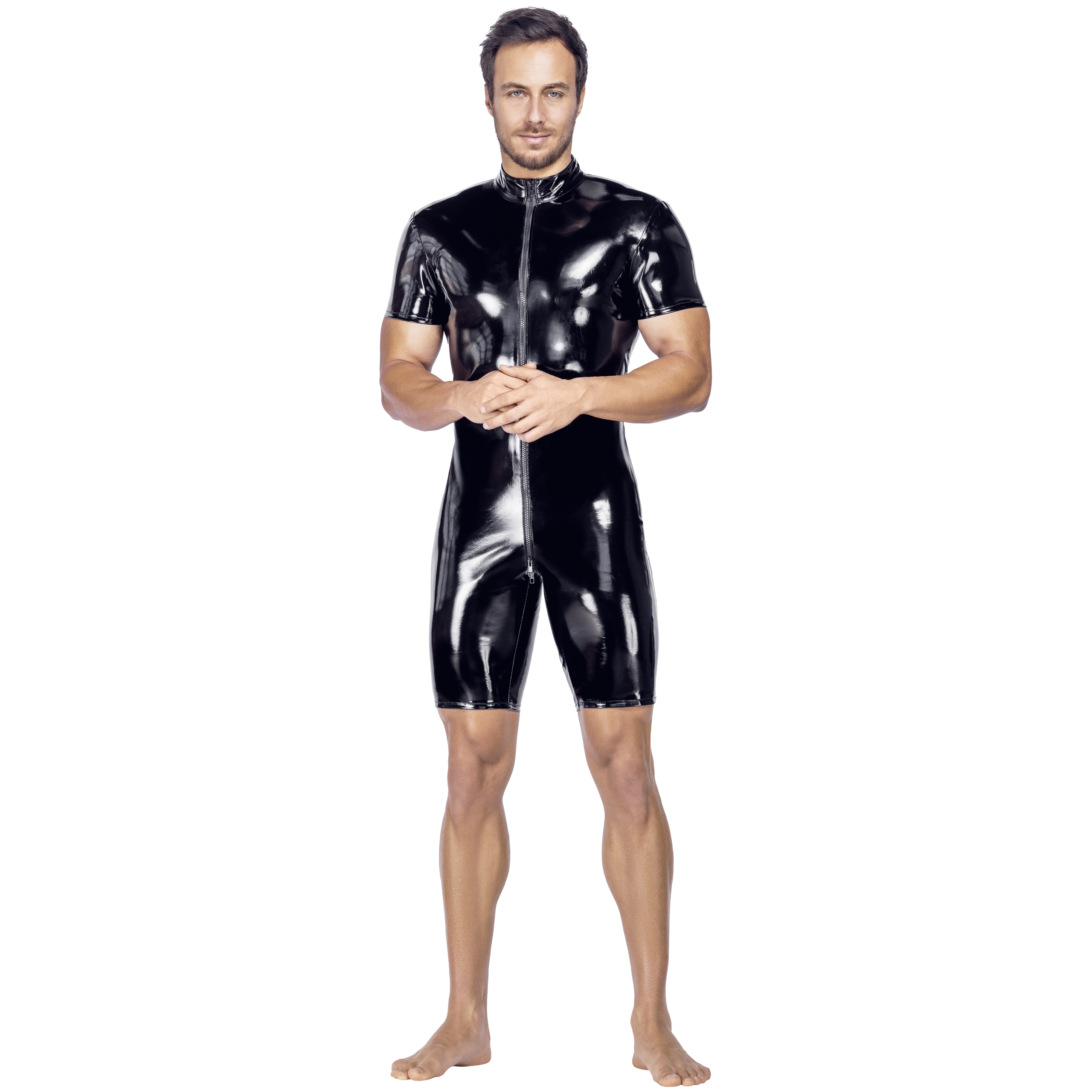 Black Level Short Vinyl Jumpsuit for Men 2