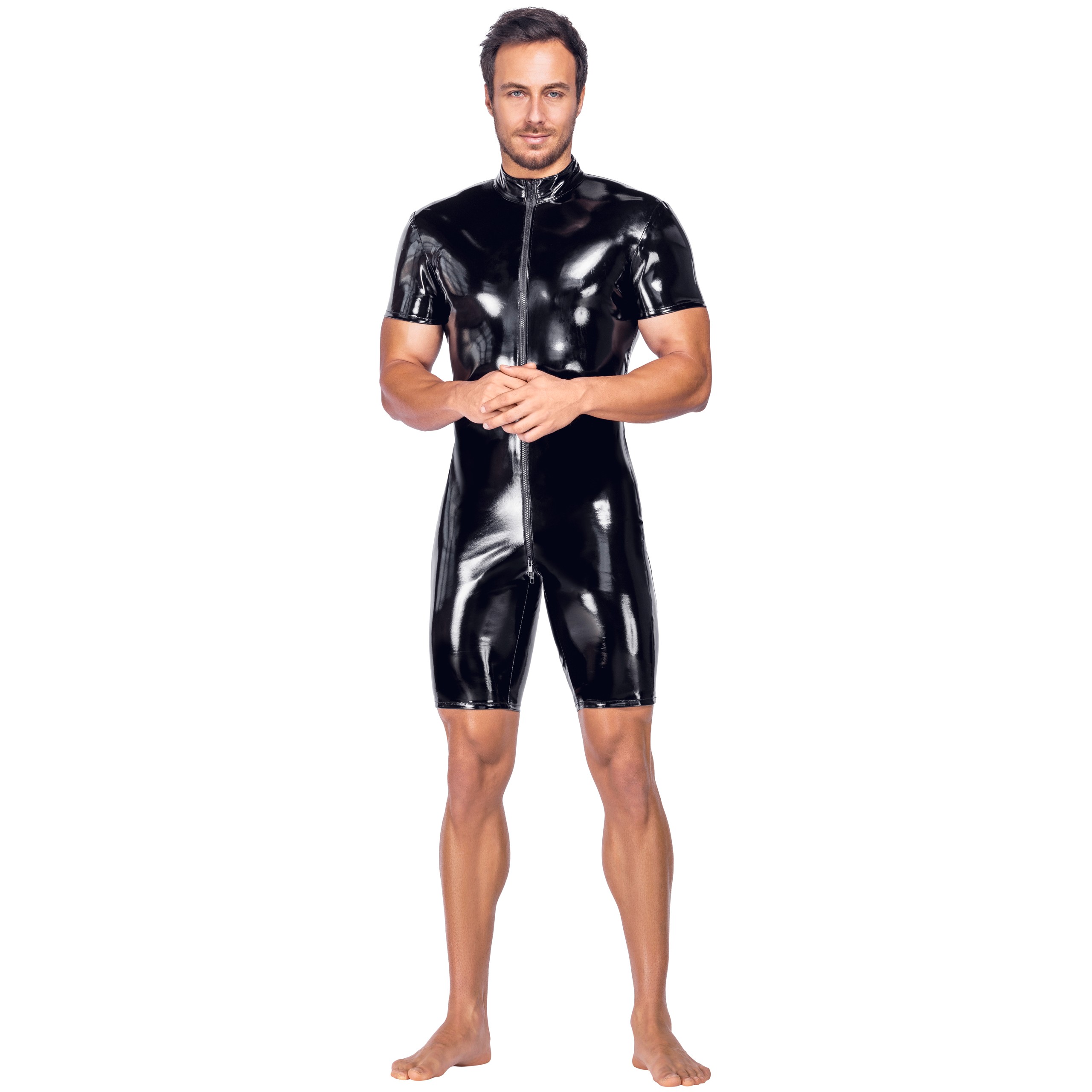 Black Level Short Vinyl Jumpsuit for Men 2